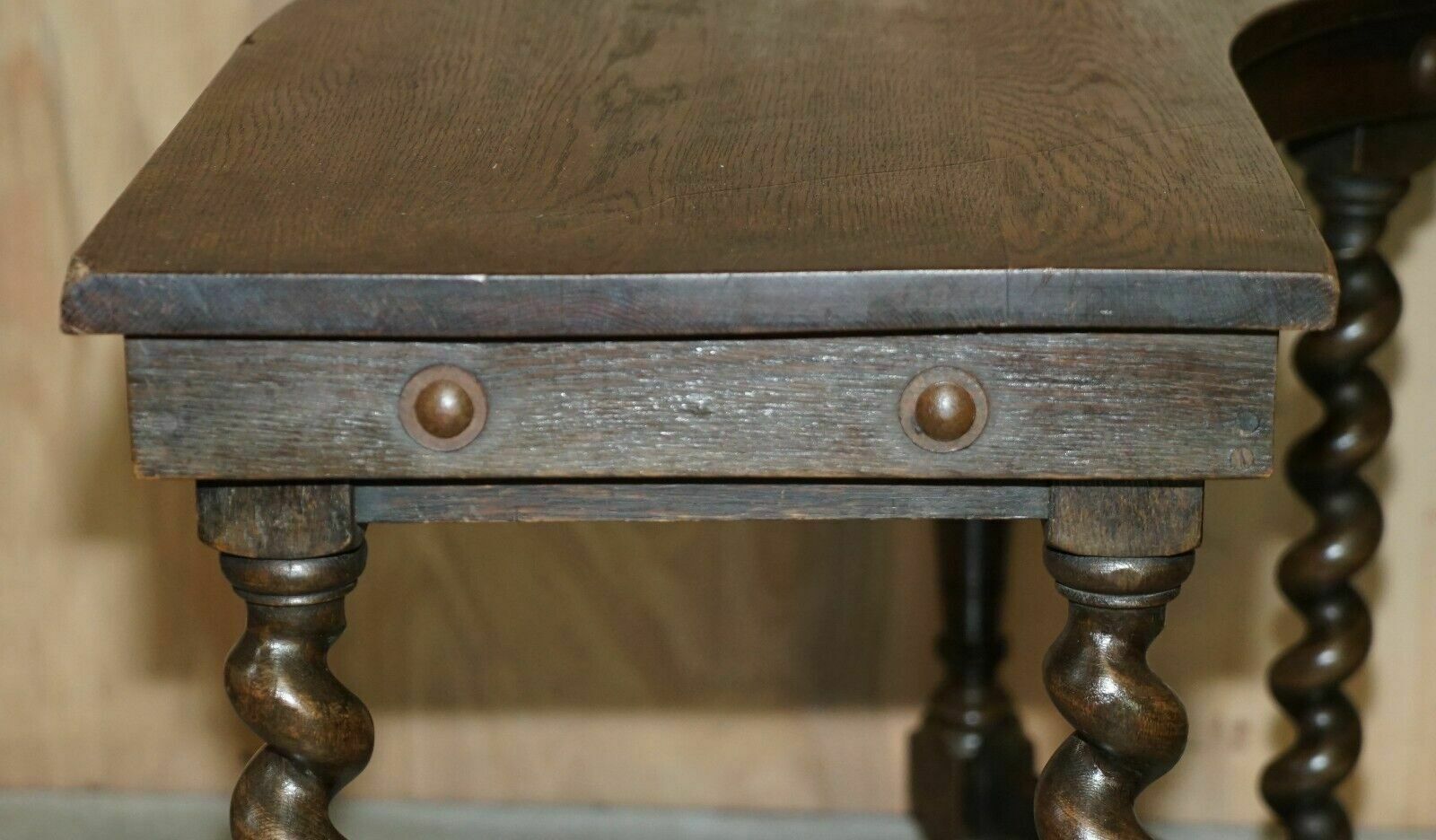 photo buy Rare & Collectable Antique Jacobean Revival Barley Twist Leg English Hunt Table