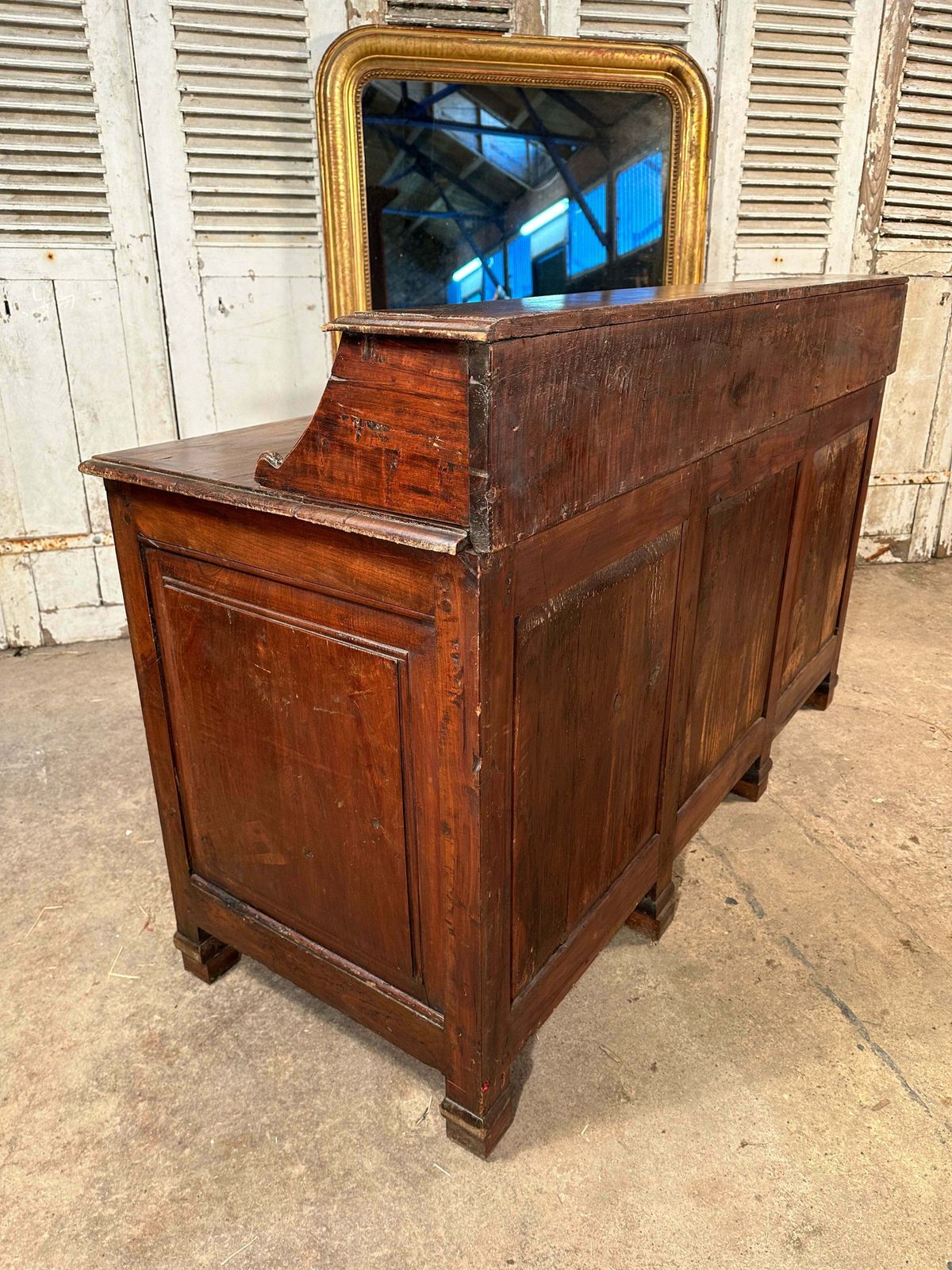 Rare Early Antique French Provincial Château Estate Managers Oak & Walnut Counter/Desk/Console Circa 1700 photo buy