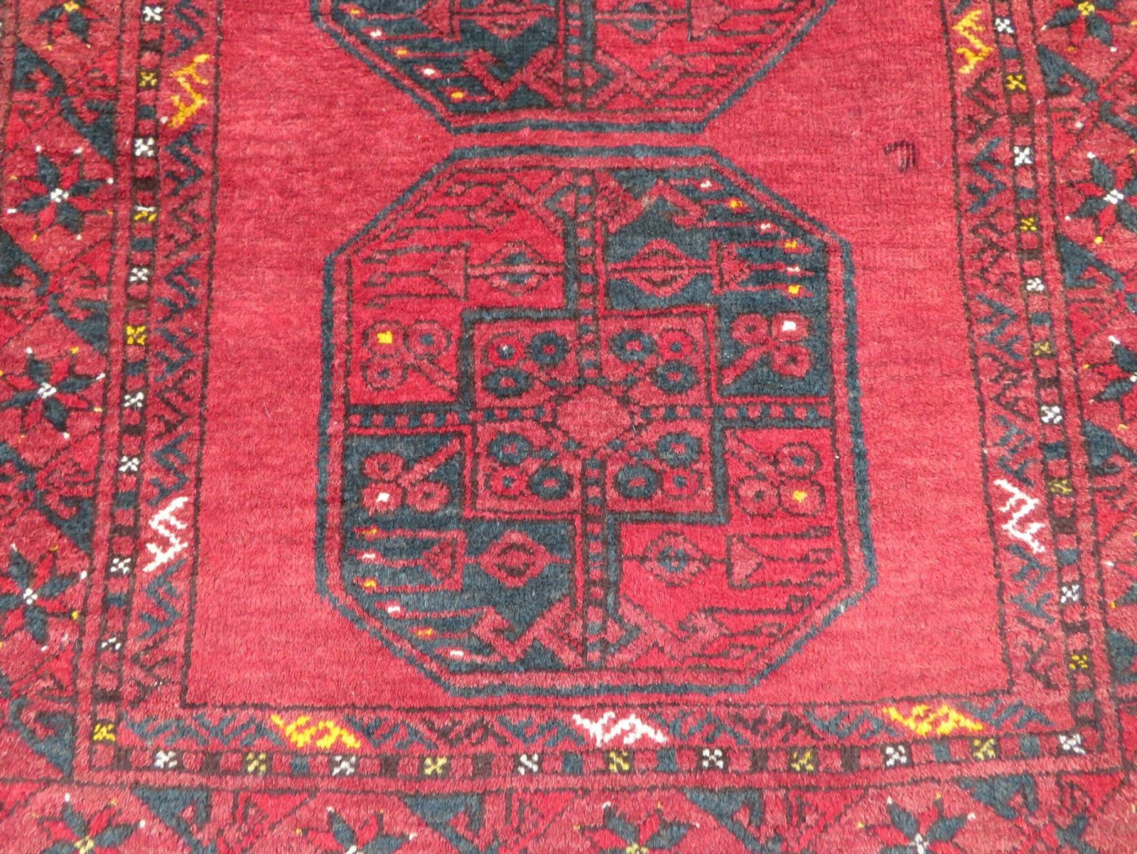 Antique Afghan Ersari Sulayman Village Rug.206cm X 109cm. photo Textiles