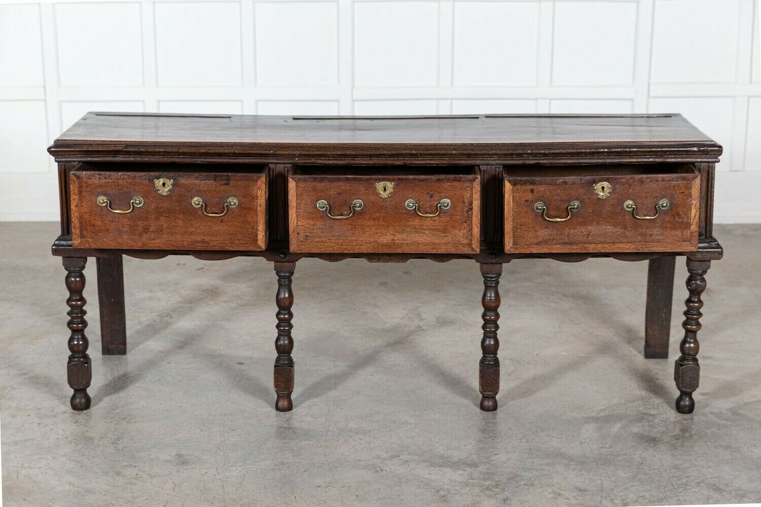 photo buy English 18thc Vernacular Oak Dresser Base