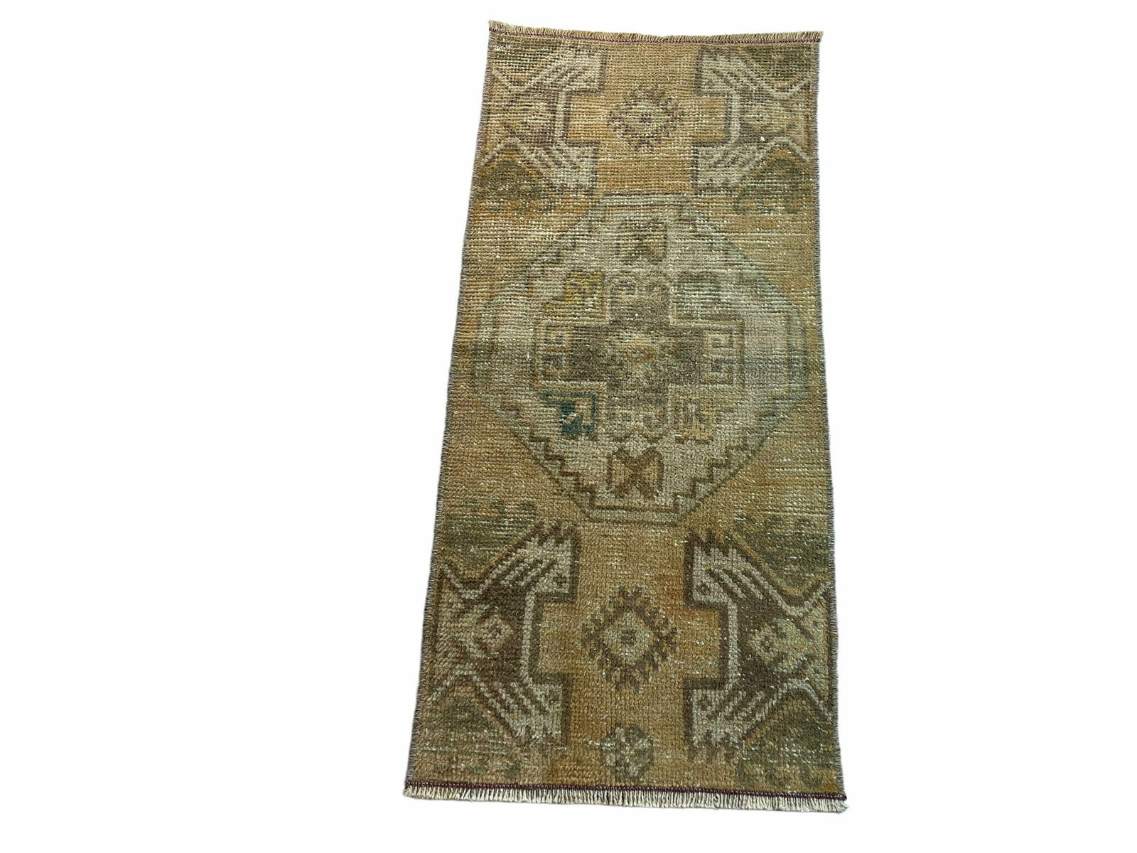 Traditioneel Turks Anatolisch Tapijt, Vintage Anatolisch Turks Tapijt 90 X 41 Cm photo for sale