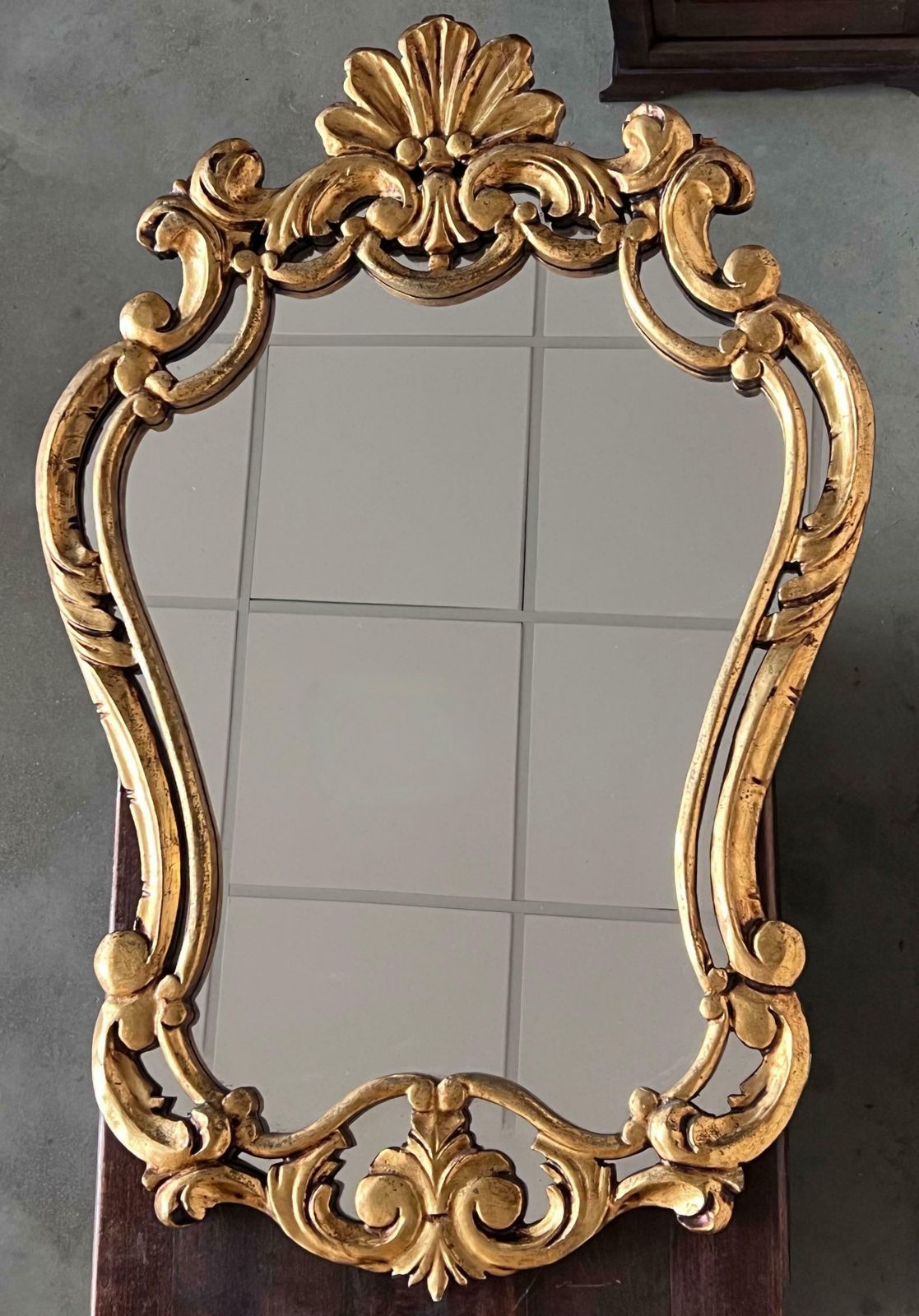 Miroir en bois doré sculpté de style Empire, début du XXe siècle photo furniture