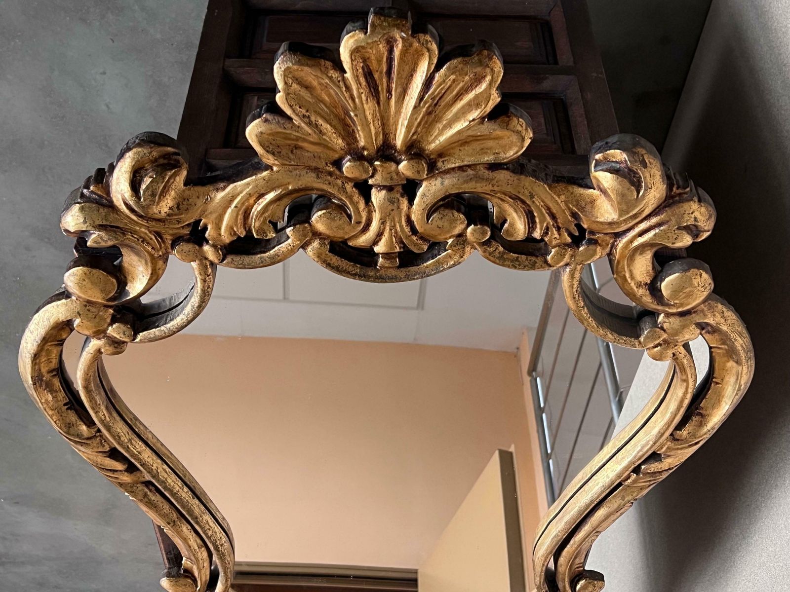 Early 20th French Empire Period Carved Gilt Wood Mirror photo Home Decor
