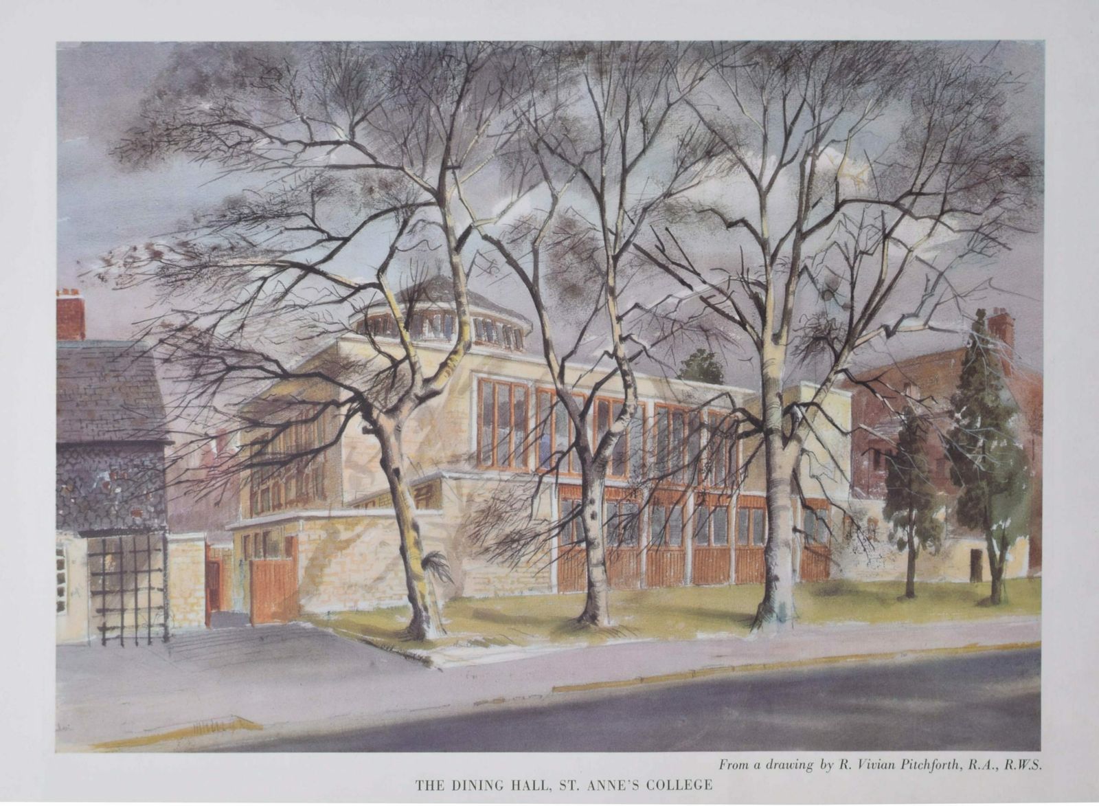 Roland Vivian Pitchforth Ra Arws (1895 – 1982) The Dining Hall, St Anne’s College photo Art