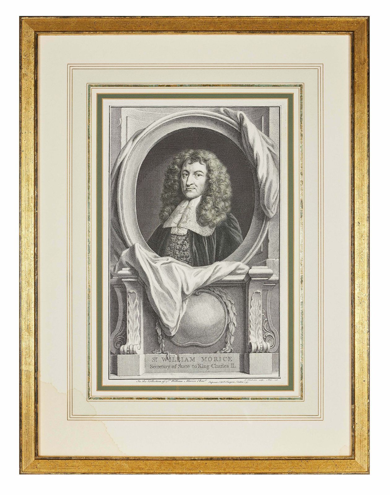A Group Of 18th Century Portraits photo furniture
