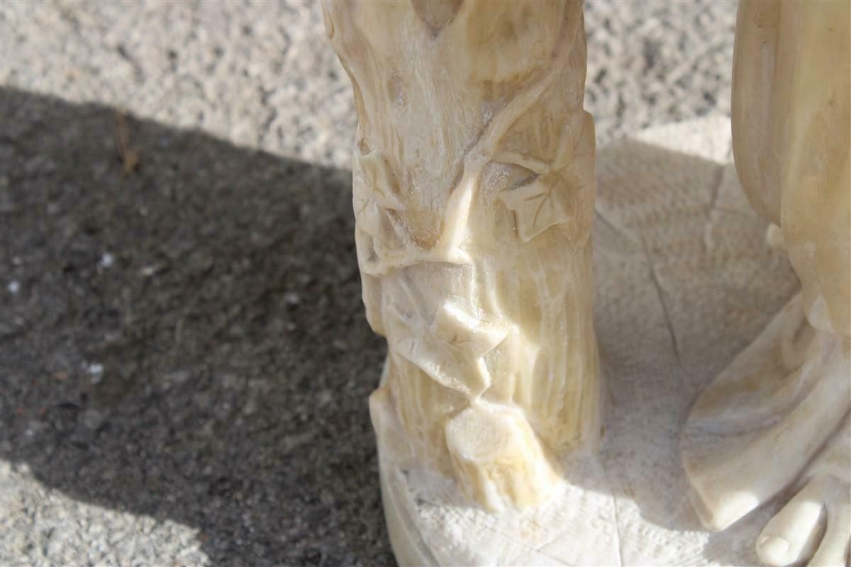 3743.0 Lady In Solid Italian Art Nouveau Marble With Column And Fountain 1910 photo