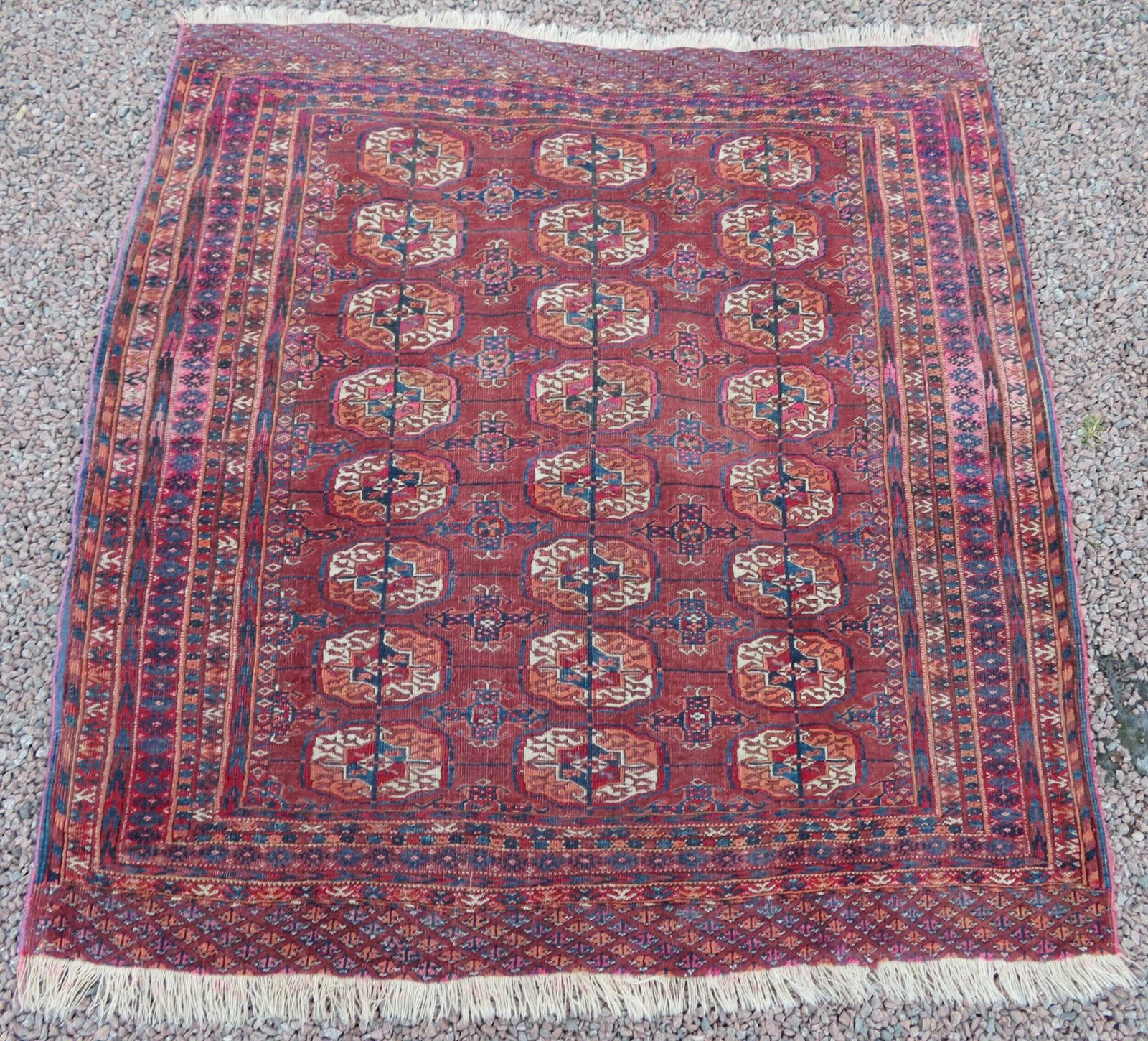 Antique Tekke Turkmen "Wedding Dowry" Rug. Circa 1880.135cm X 128cm. photo for sale