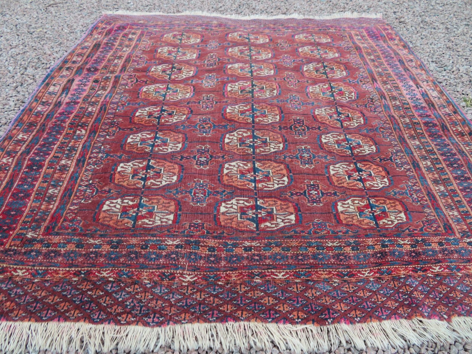 photo furniture Antique Tekke Turkmen "Wedding Dowry" Rug. Circa 1880.135cm X 128cm.