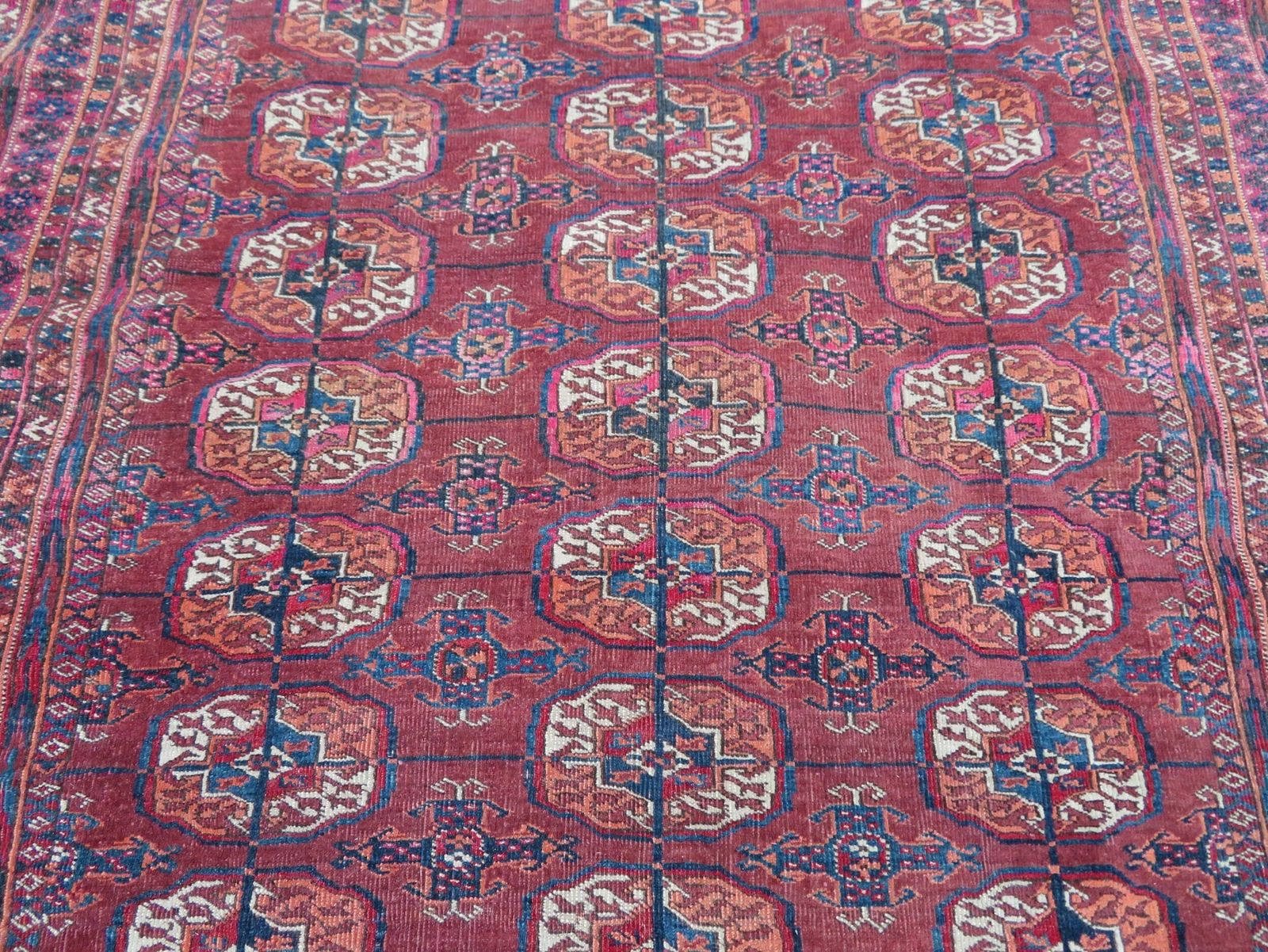 photo for sale Antique Tekke Turkmen "Wedding Dowry" Rug. Circa 1880.135cm X 128cm.