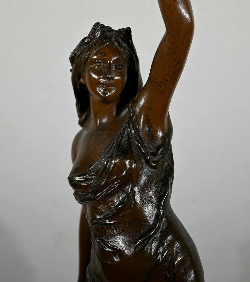 Important Spelter "La Femme Au Rameau", By L. Hott, Early 20th Century photo buy