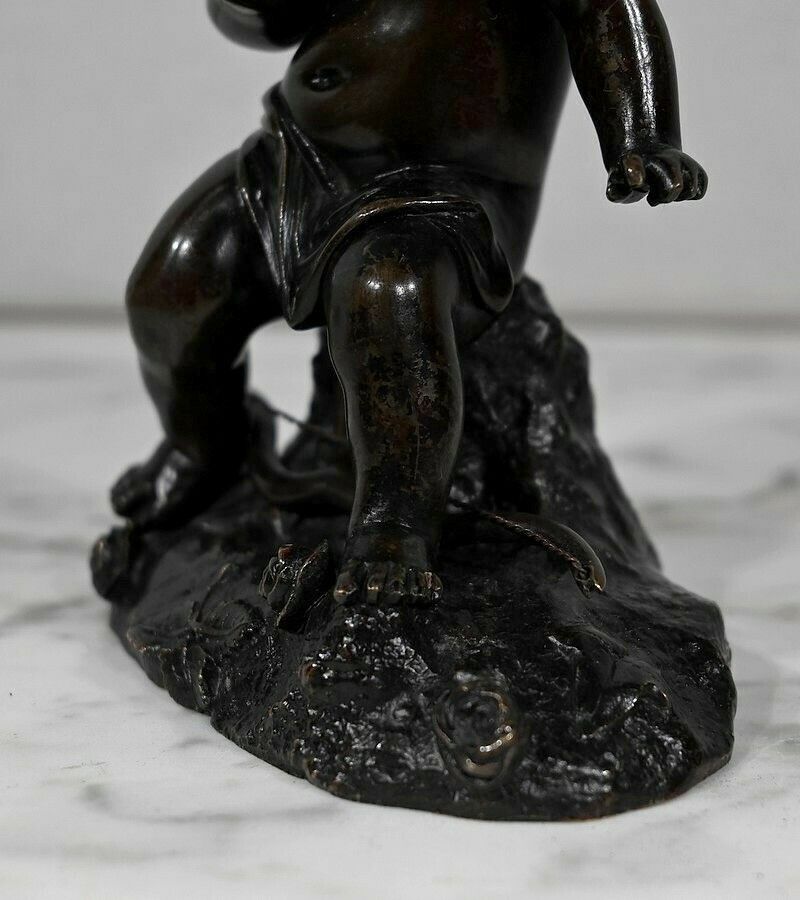 photo for sale Bronze “Putto With The Arc” – 19th Century