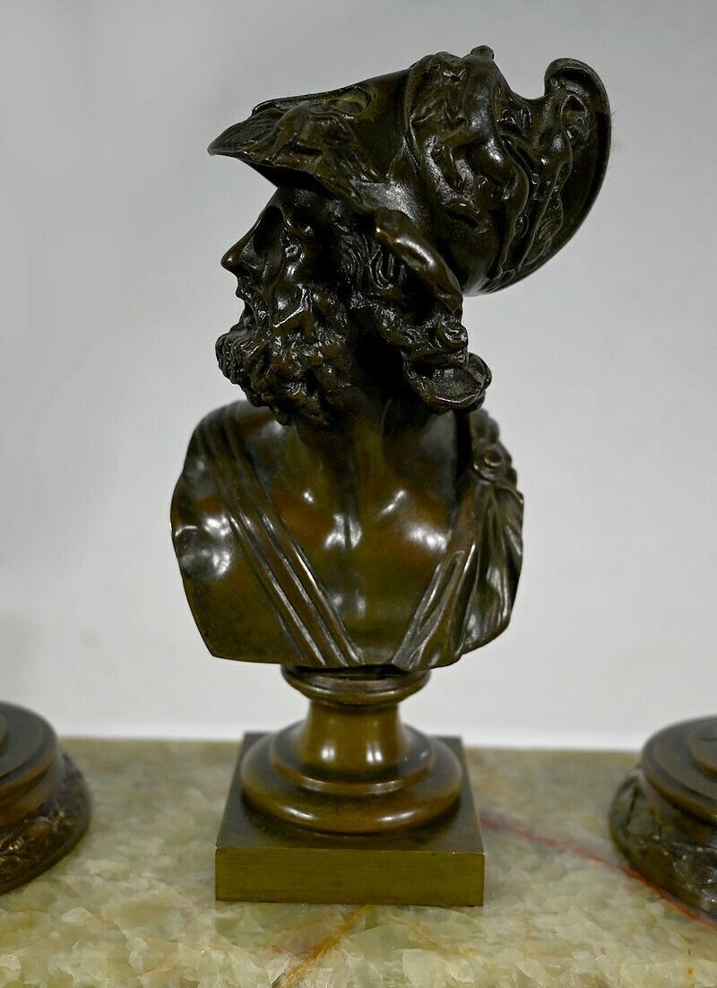 Important Inkwell In Onyx From Pakistan And Bronze, Late 19th Century photo vinterior