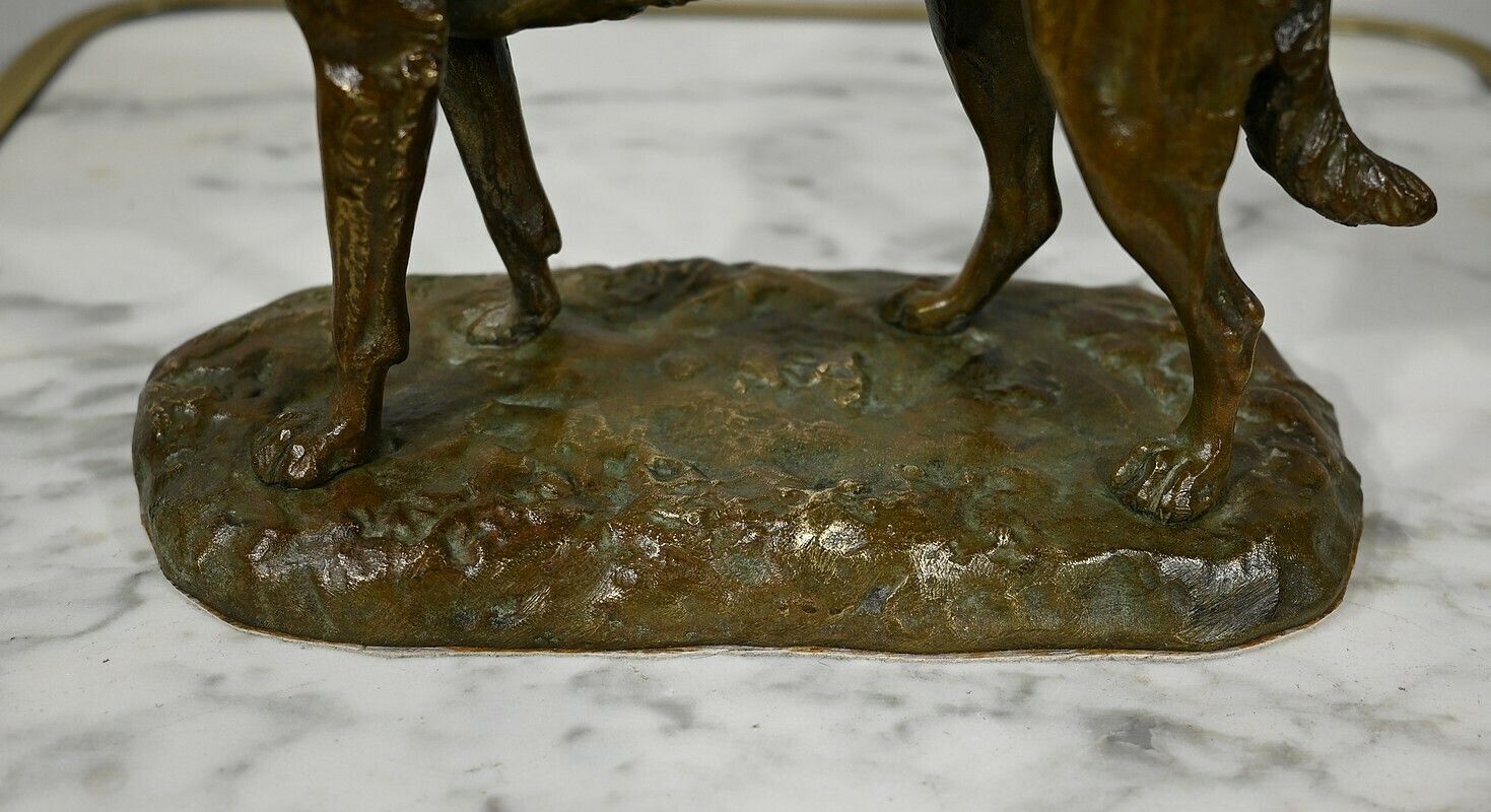 Bronze “The German Shepherd”, After Pa. Laplanche – Early 20th Century photo 793.1