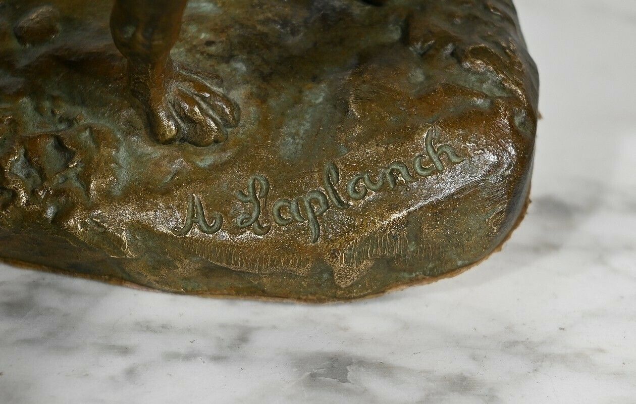 793.1 Bronze “The German Shepherd”, After Pa. Laplanche – Early 20th Century photo