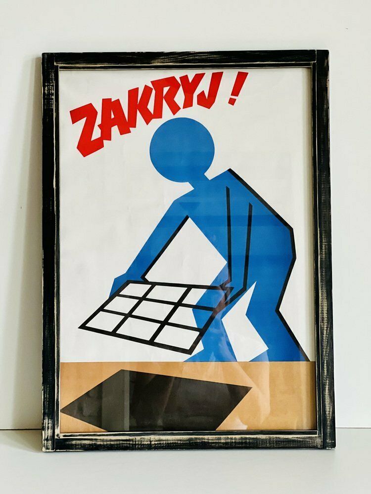 Vintage Industriële Poster Met Lijst