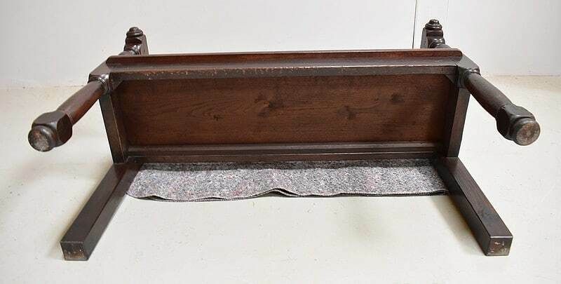 1822.07 Small Bench With Oak Backrest, Louis XIV – 19th Century Style photo