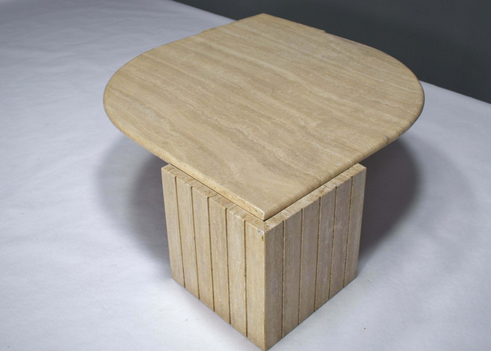 Roche Bobois Coffee Table In Travertine, France, Circa 1970 photo vinterior