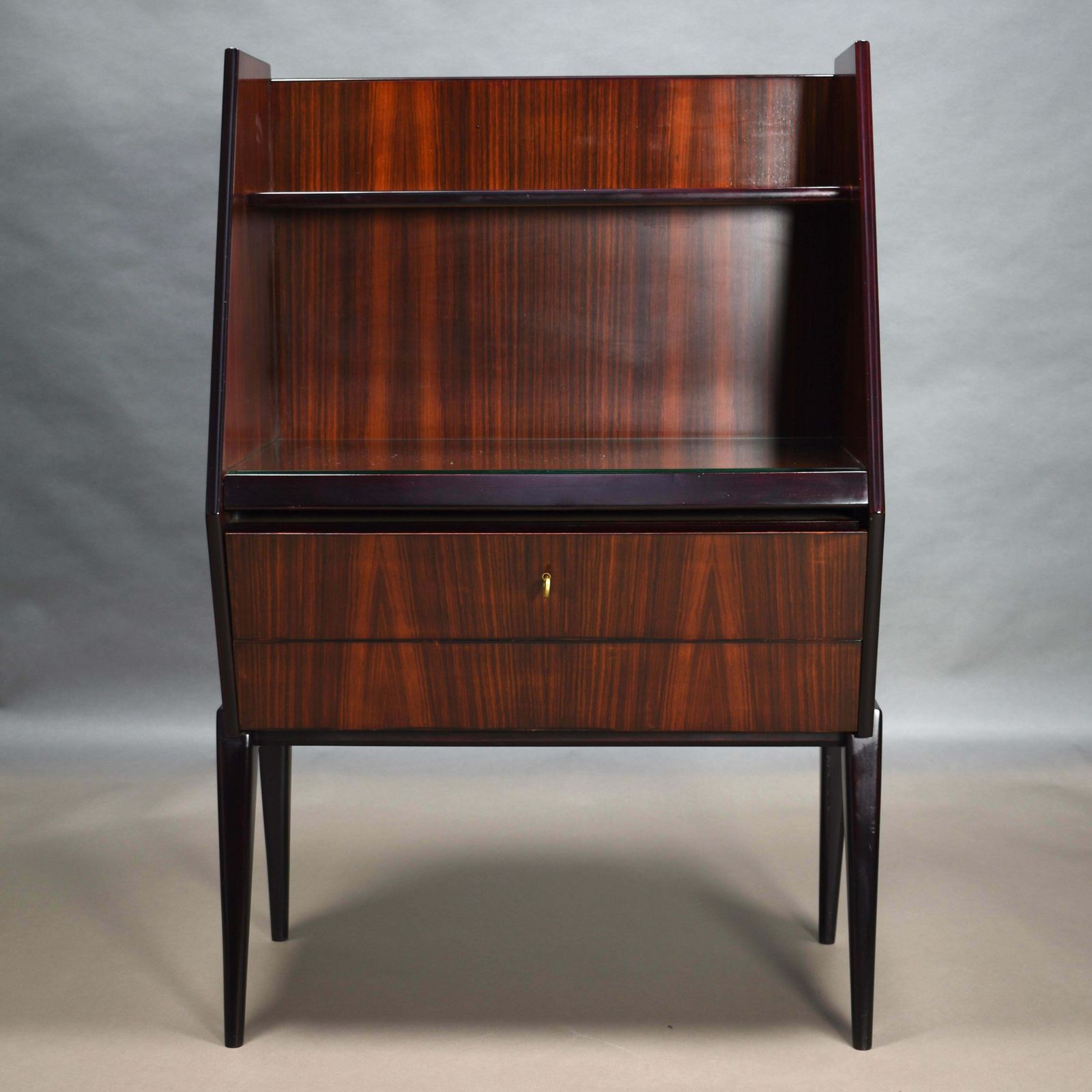 Antonino Gorgone Midcentury Secretaire / Desk Cabinet, Italy, Circa 1950 photo for sale