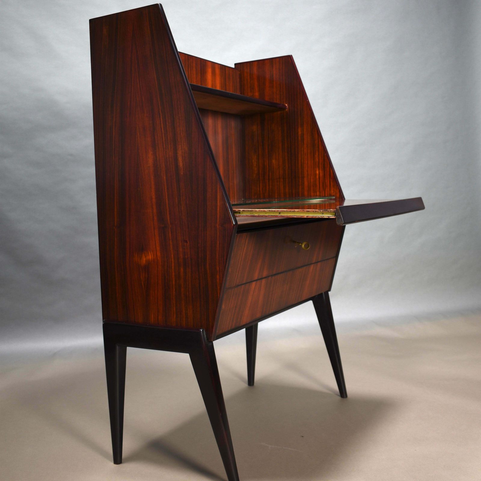 Antonino Gorgone Midcentury Secretaire / Desk Cabinet, Italy, Circa 1950 photo 3297.84