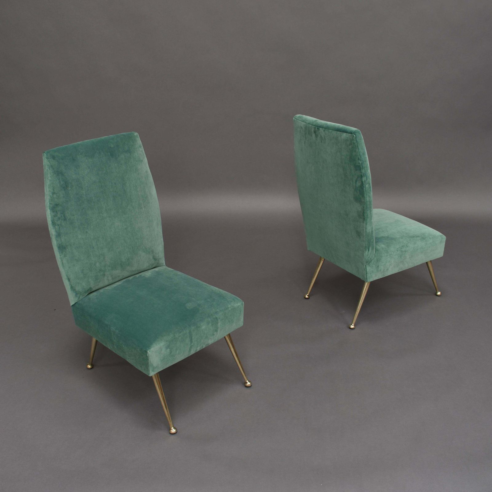 Gigi Radice Elegant And Trendy Pair Of Side Chairs For Minotti, Italy, 1950s photo 2460.64