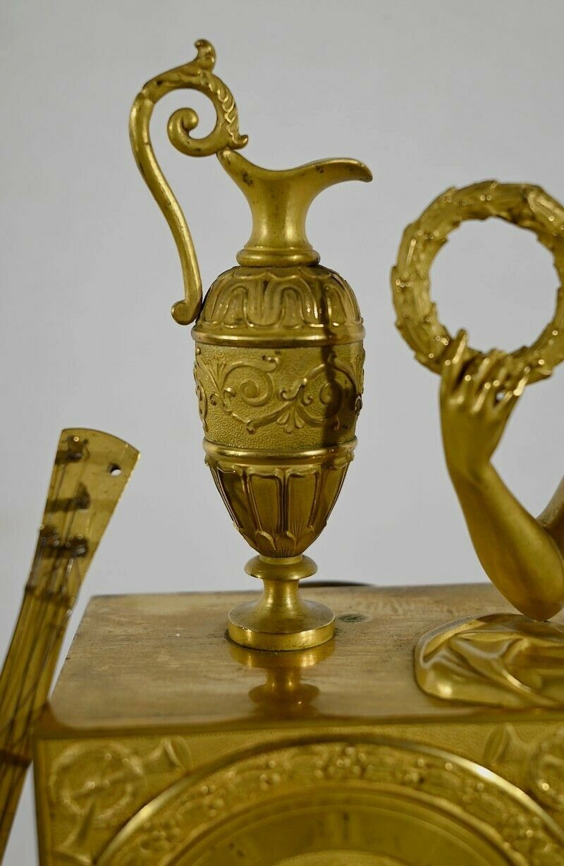 photo furniture Clock In Gilt Bronze, Stamped "Leroy Palais Royal", Empire Period   Early 19th Century