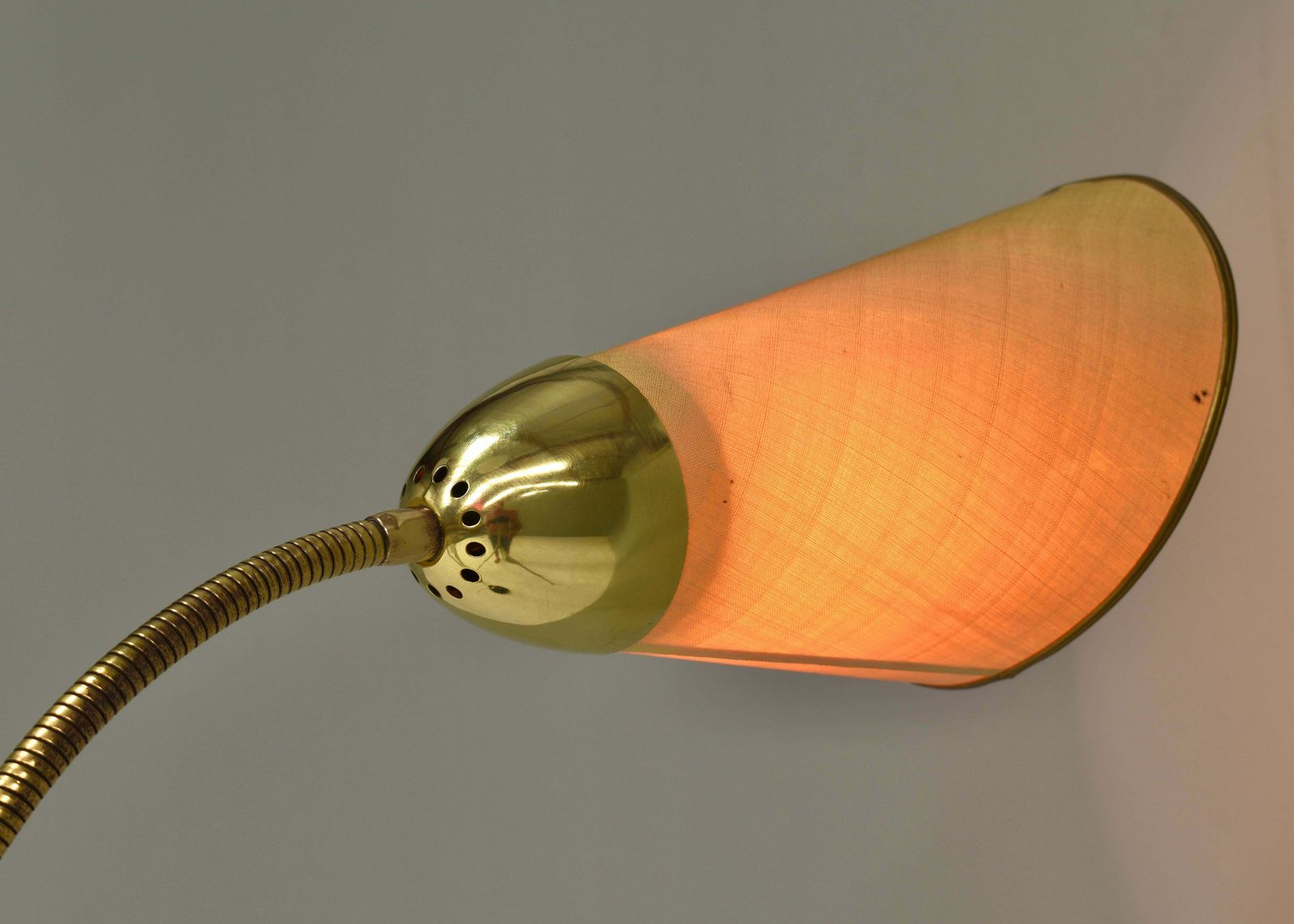 photo for sale Sophisticated And Elegant Brass Triennale Floor Lamp Italy, Circa 1950