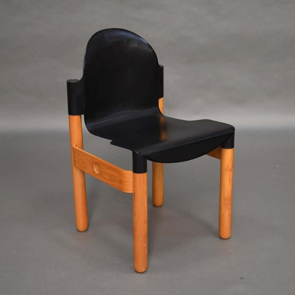 Furniture Thonet Chair In Birch And Plastic By Gerd Lange, West Germany, 1973 photo