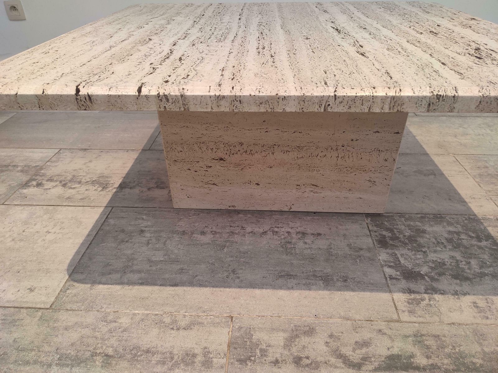 Square Travertine Rough Coffee Table From France photo buy