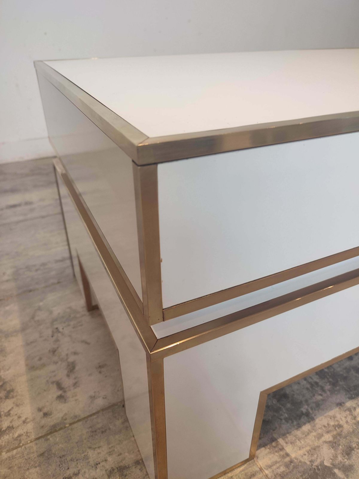 White Pair Of Night Stands From "Alain Delon" For Maison Jansen" photo for sale