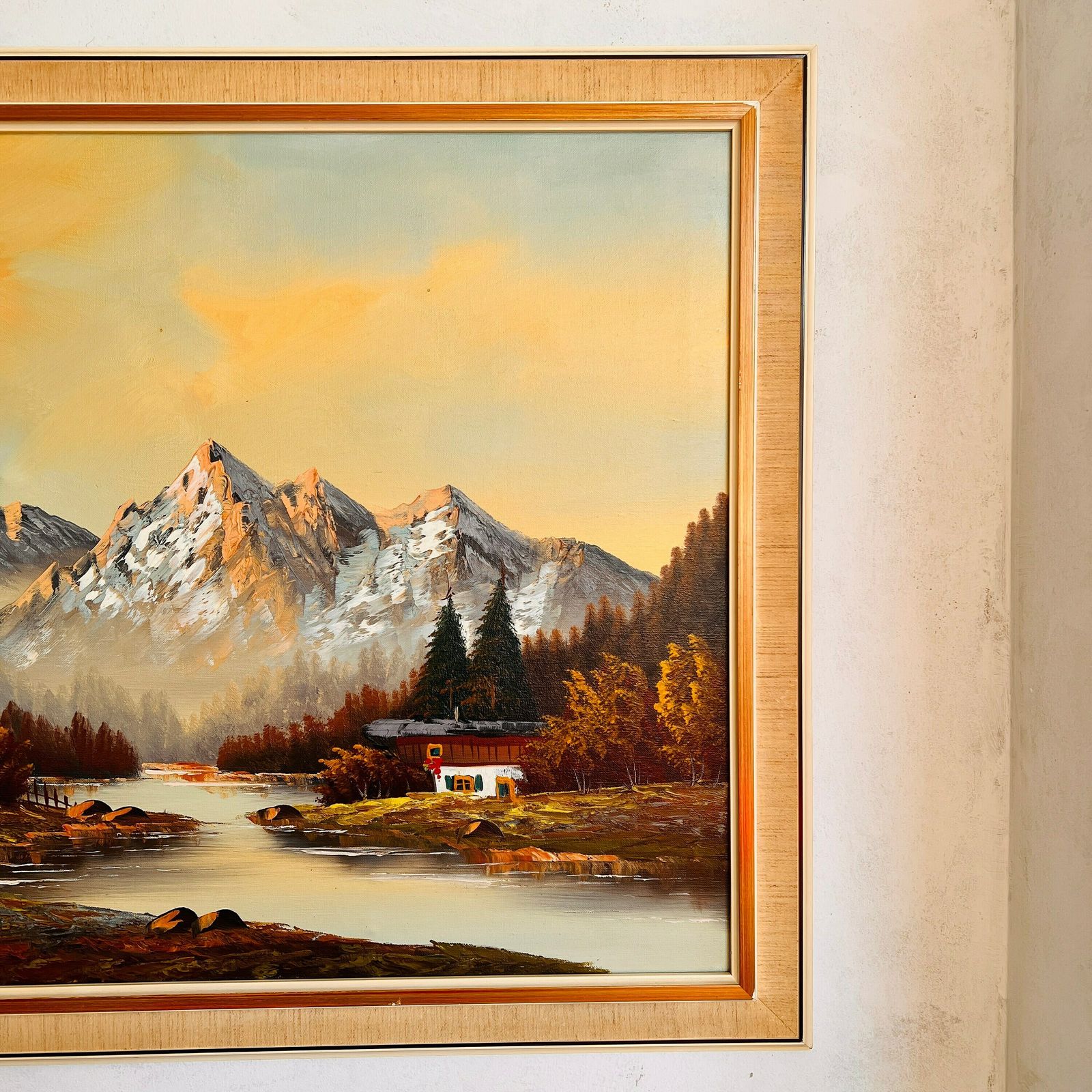 Vintage Wanddecoratie Schilderij Uit De Jaren 70 photo Kunst