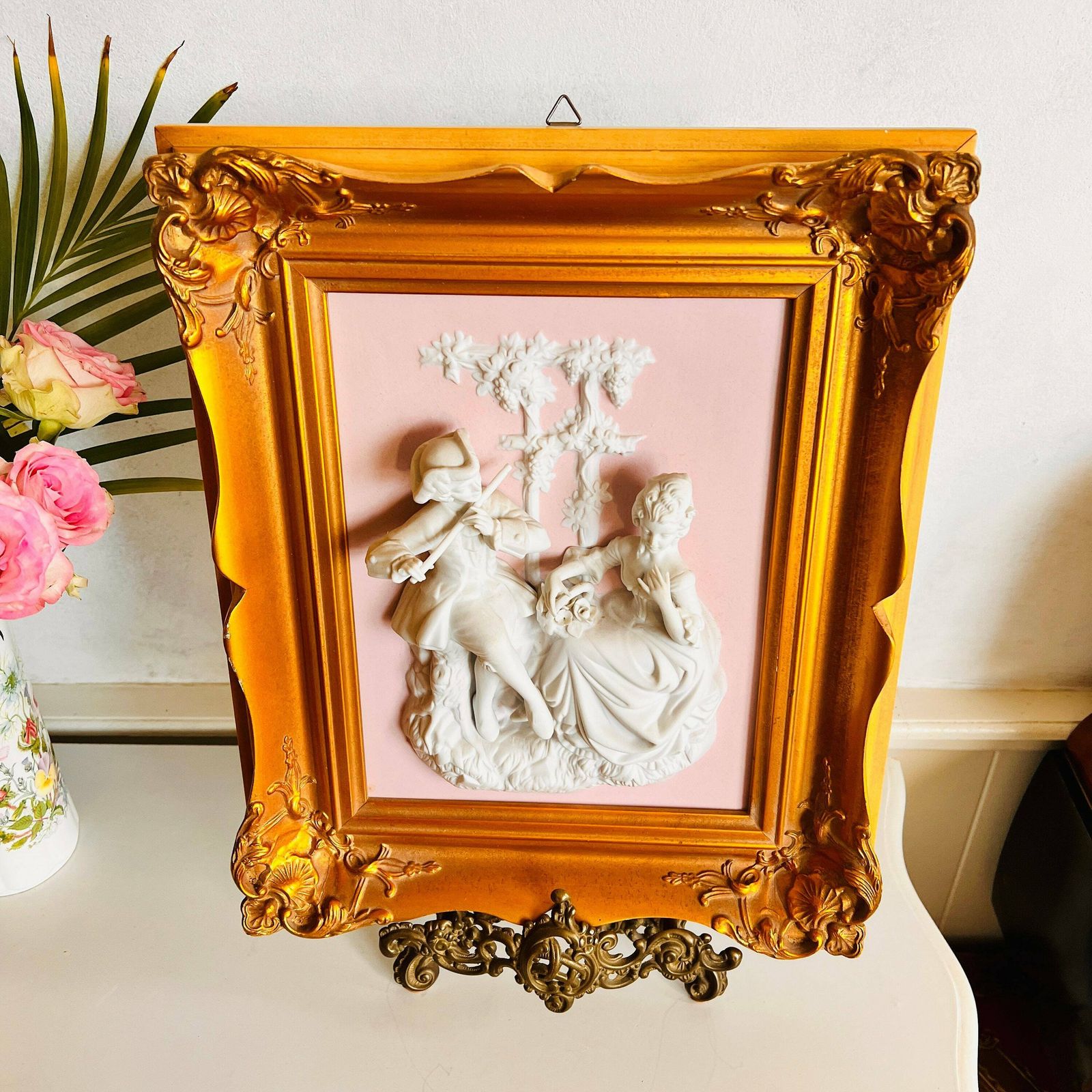 Antique Alt Meissen Art Rococo Style Portrait Porcelain Figurine, Made In Dresden Germany, Cca 1930 photo furniture