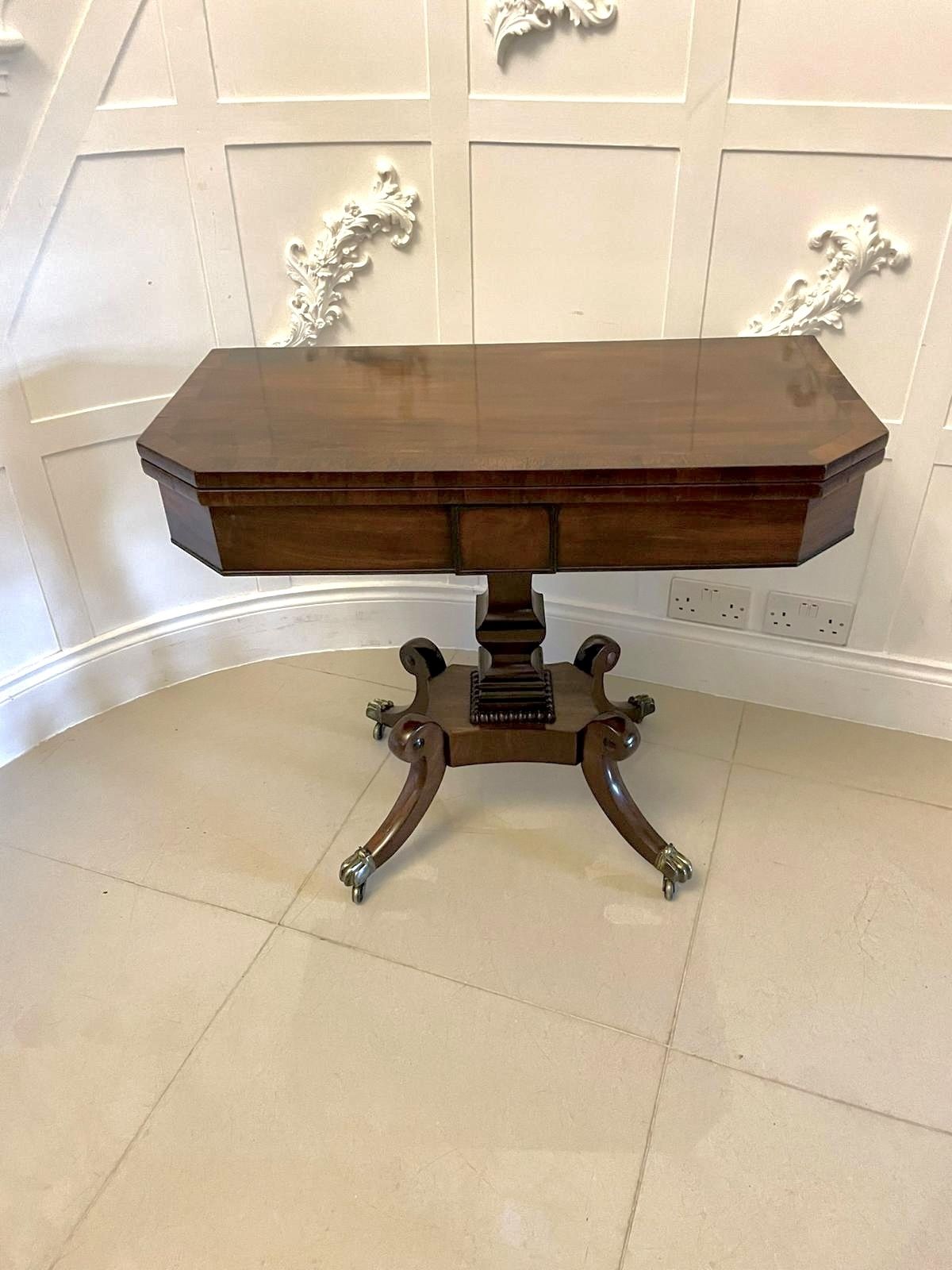 Superb Quality Antique 19th Century Mahogany Card Table