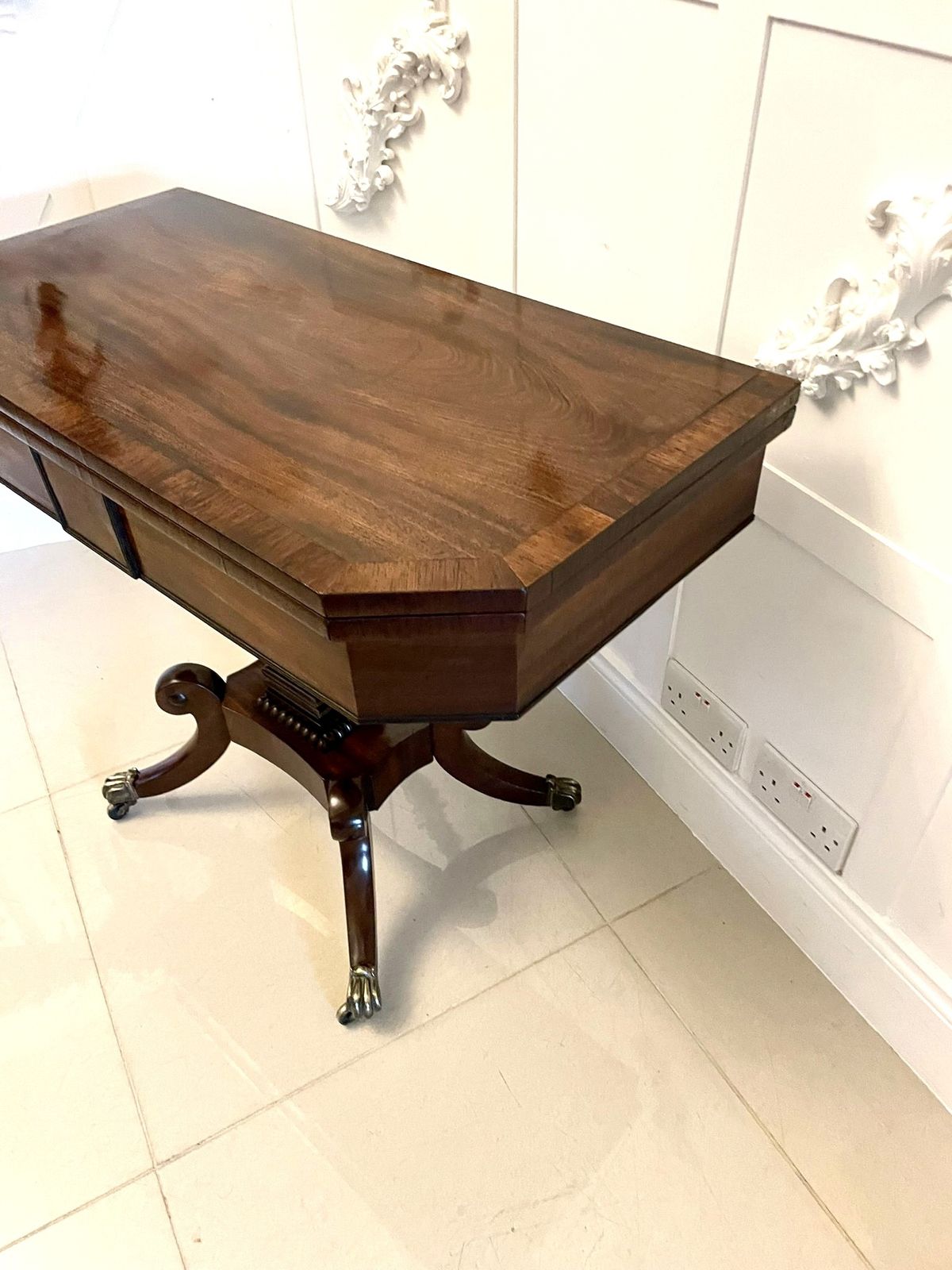 Superb Quality Antique 19th Century Mahogany Card Table photo 1995.0