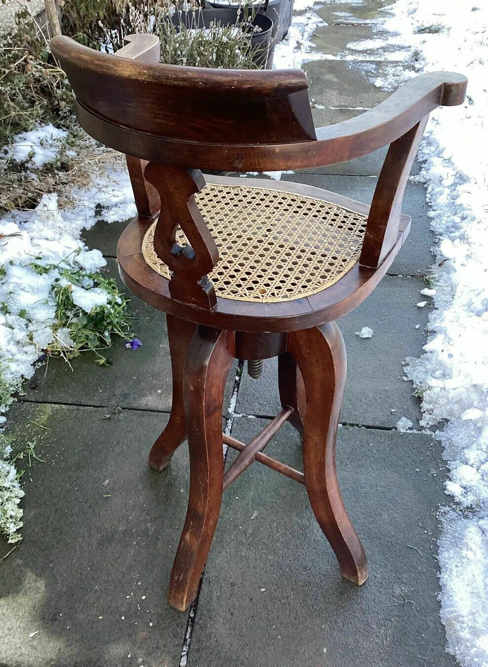 photo buy Late 19th C. Rosewood Bergere Rise & Fall Captains Childs Seat. Barbers Shop