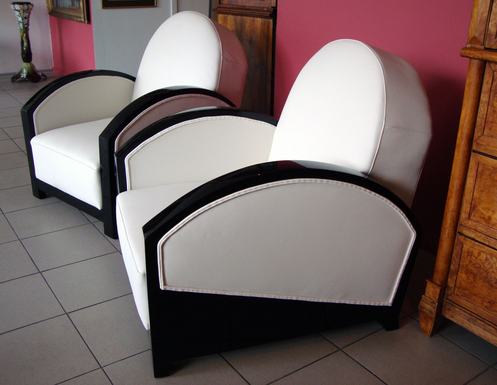 Pair Of Club Chairs   France 20th Century 20 30 Years photo furniture