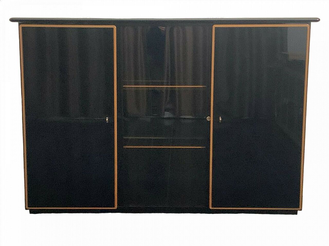 Lacquered Sideboard With Moulded Wood By Pierre Cardin, 1960s