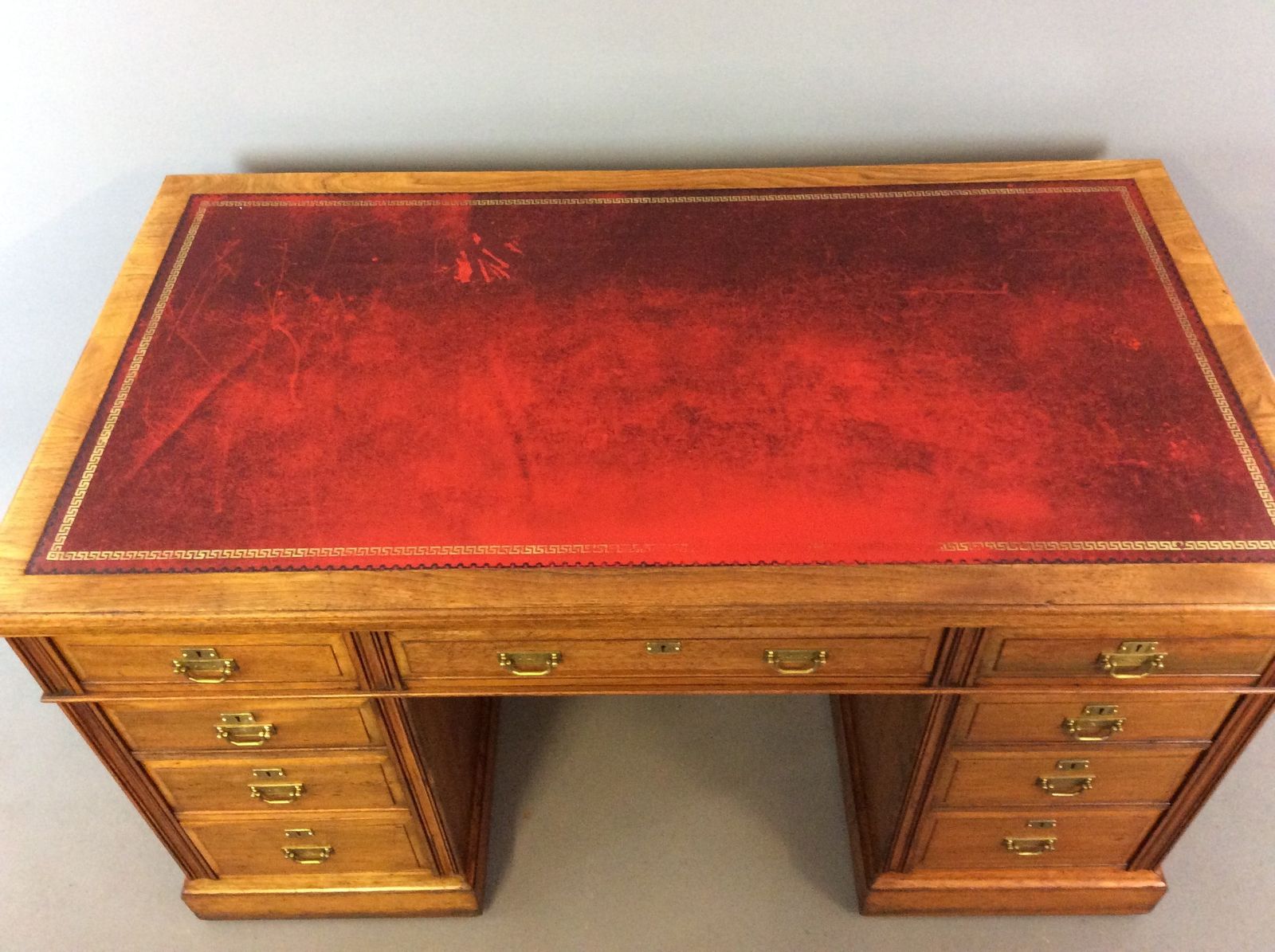 Late Victorian Walnut Pedestal Desk By Maple & Co C1890 photo for sale
