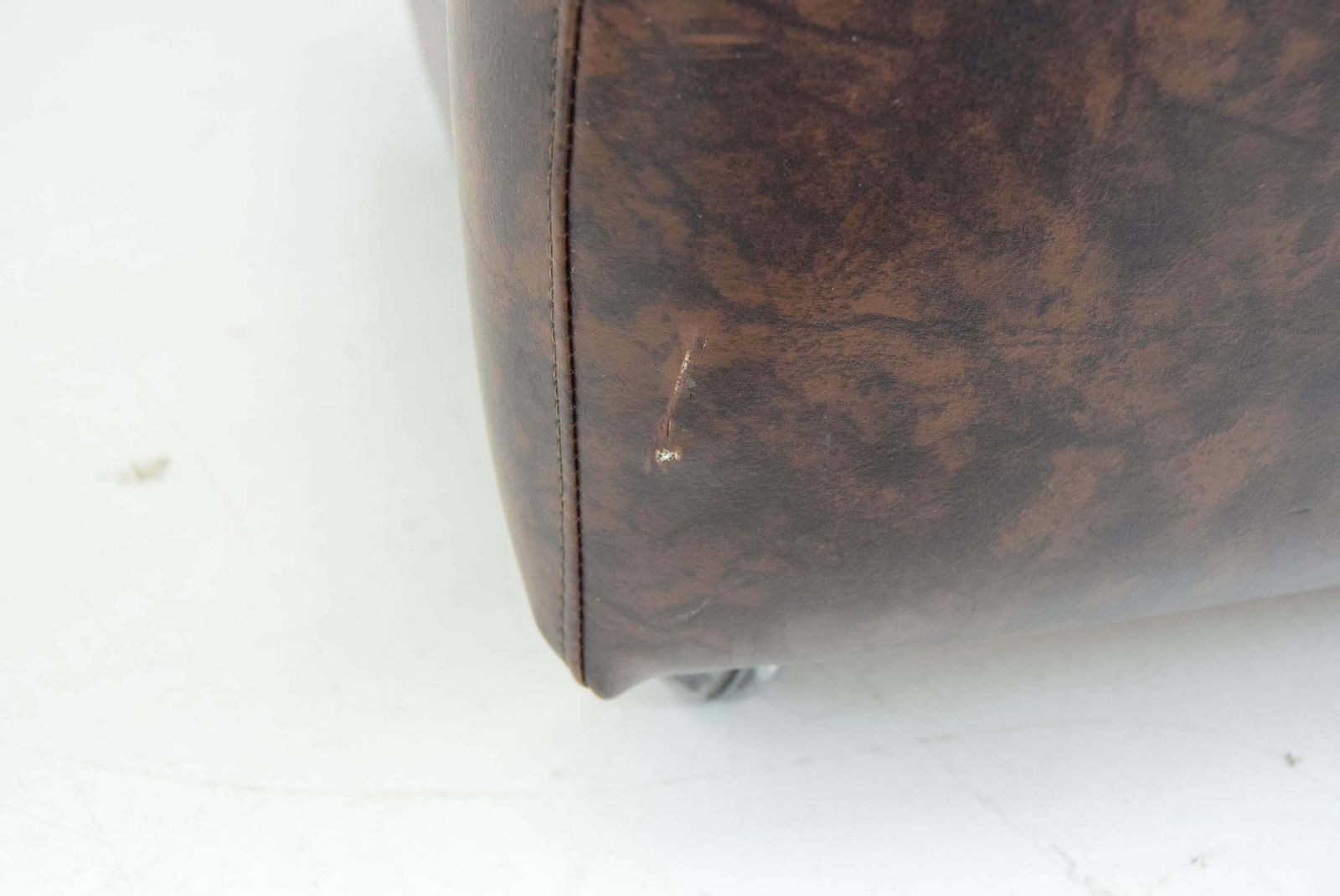 photo buy Pair Of Mid Century Leatherette Armchairs On The Wheels,1970's.