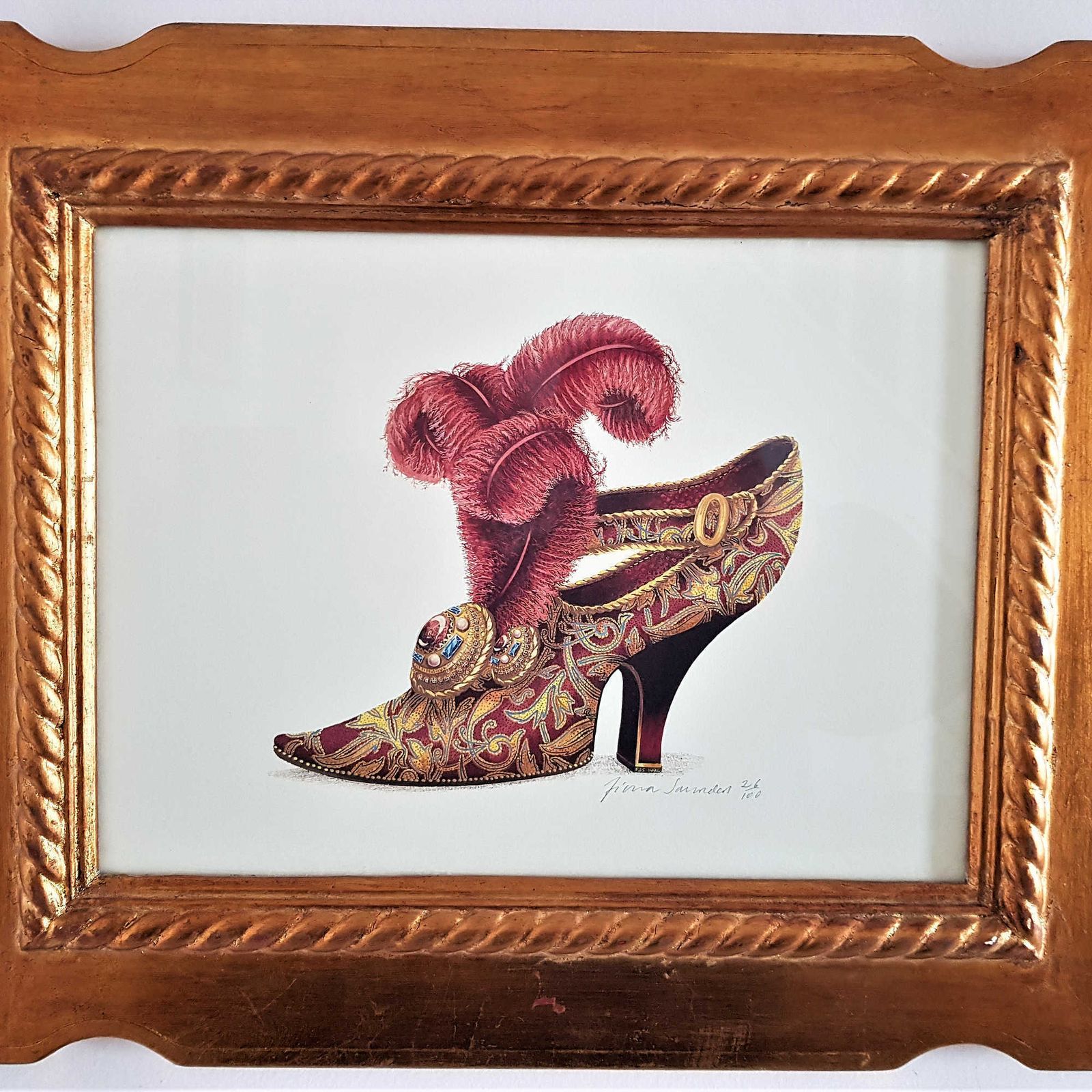 Limited Edition Fine Art Print Of Victorian Shoe By Fiona Saunders photo Art