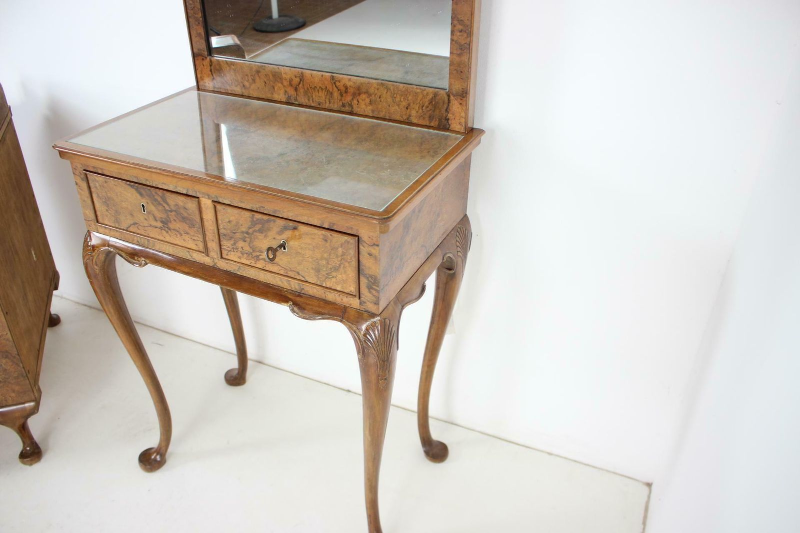 1920, Antique Makeup Vanity With Cabinet, Czechoslovakia photo vintage