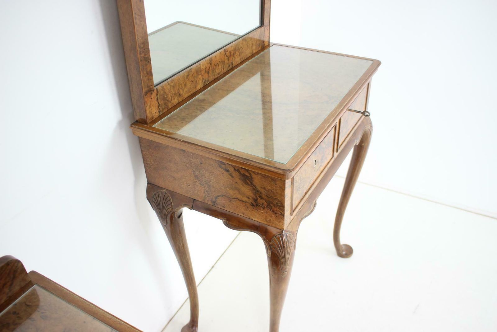 Furniture 1920, Antique Makeup Vanity With Cabinet, Czechoslovakia photo
