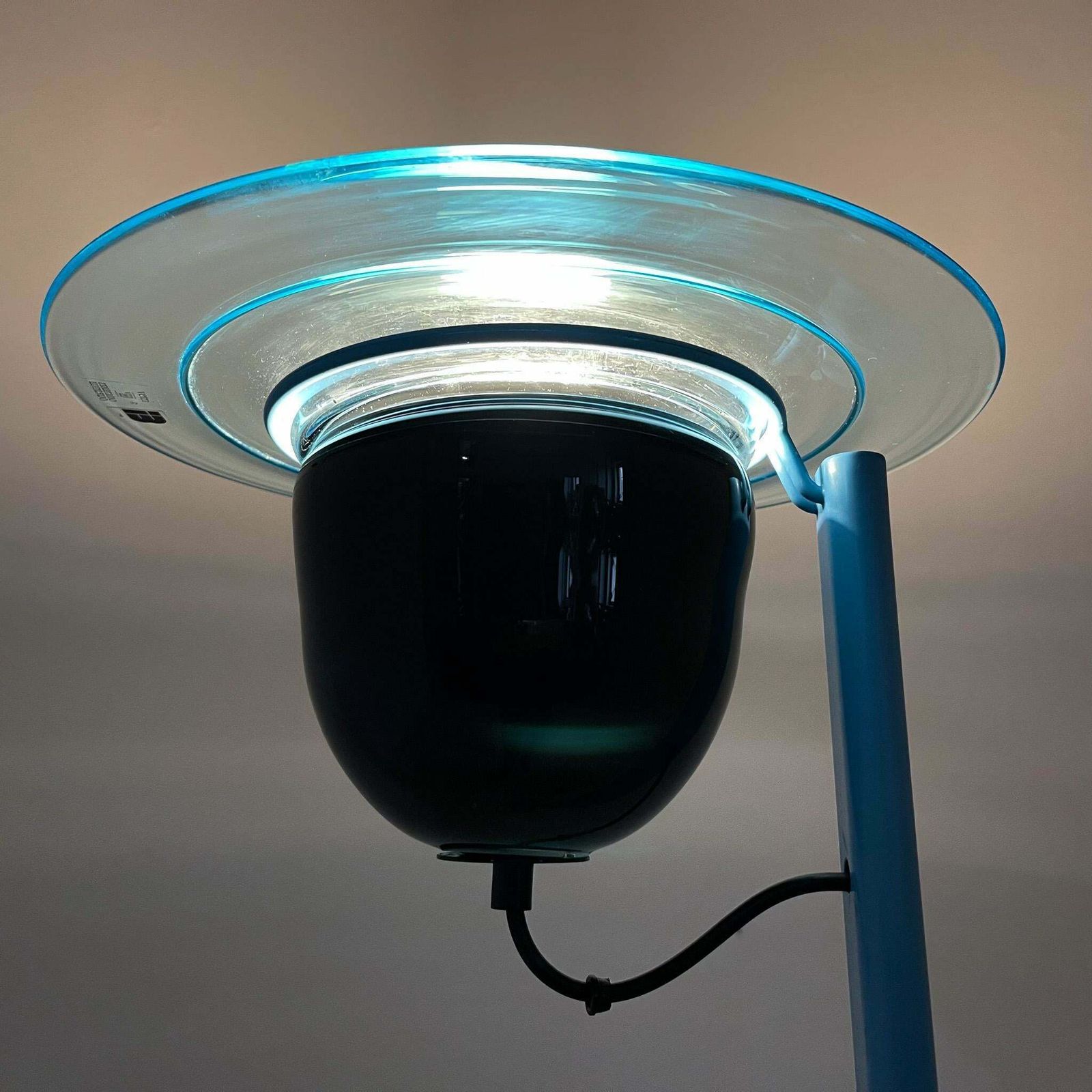 1970's Rare Vetri Murano Glass & Metal Floor Lamp, Italy photo vinterior