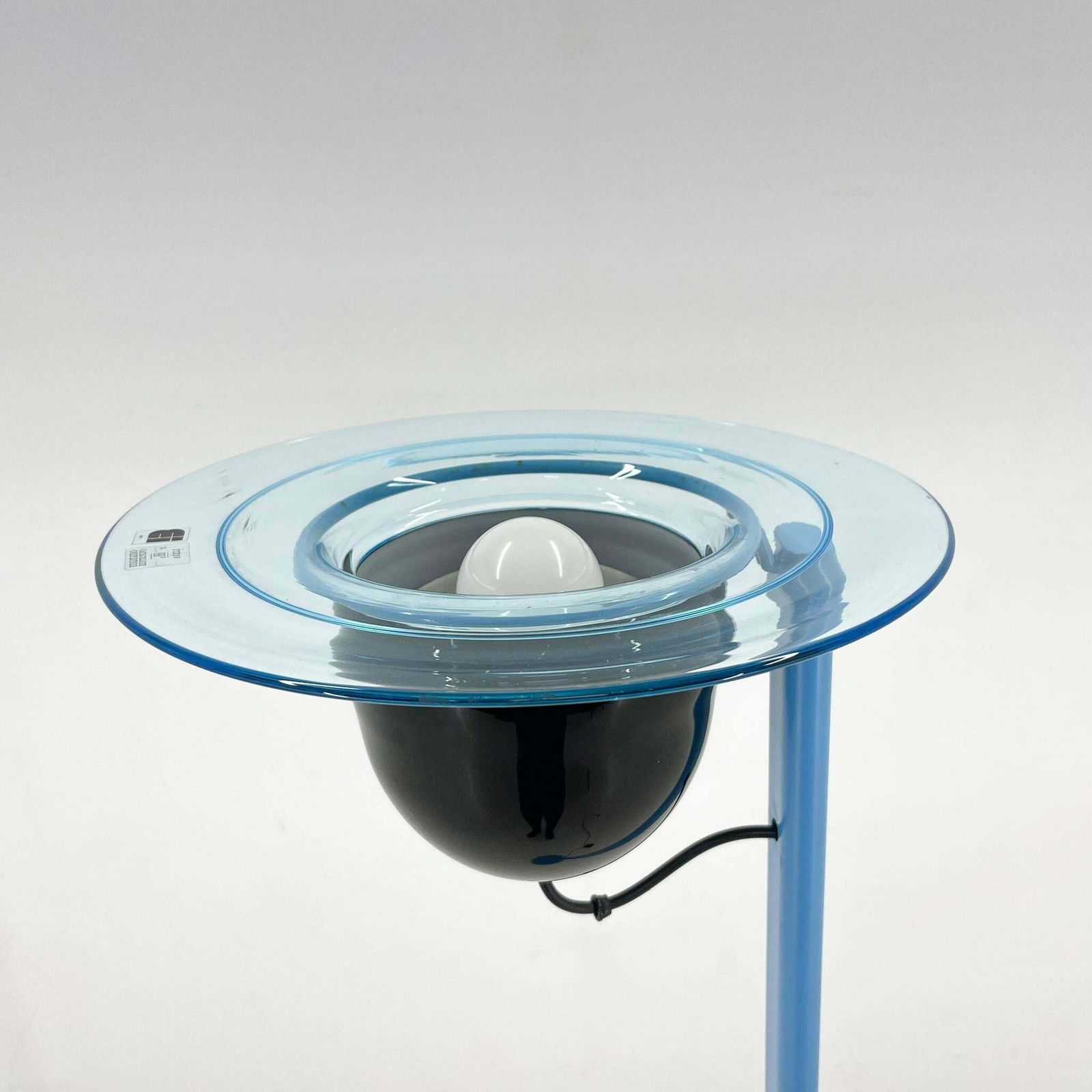 1970's Rare Vetri Murano Glass & Metal Floor Lamp, Italy photo buy