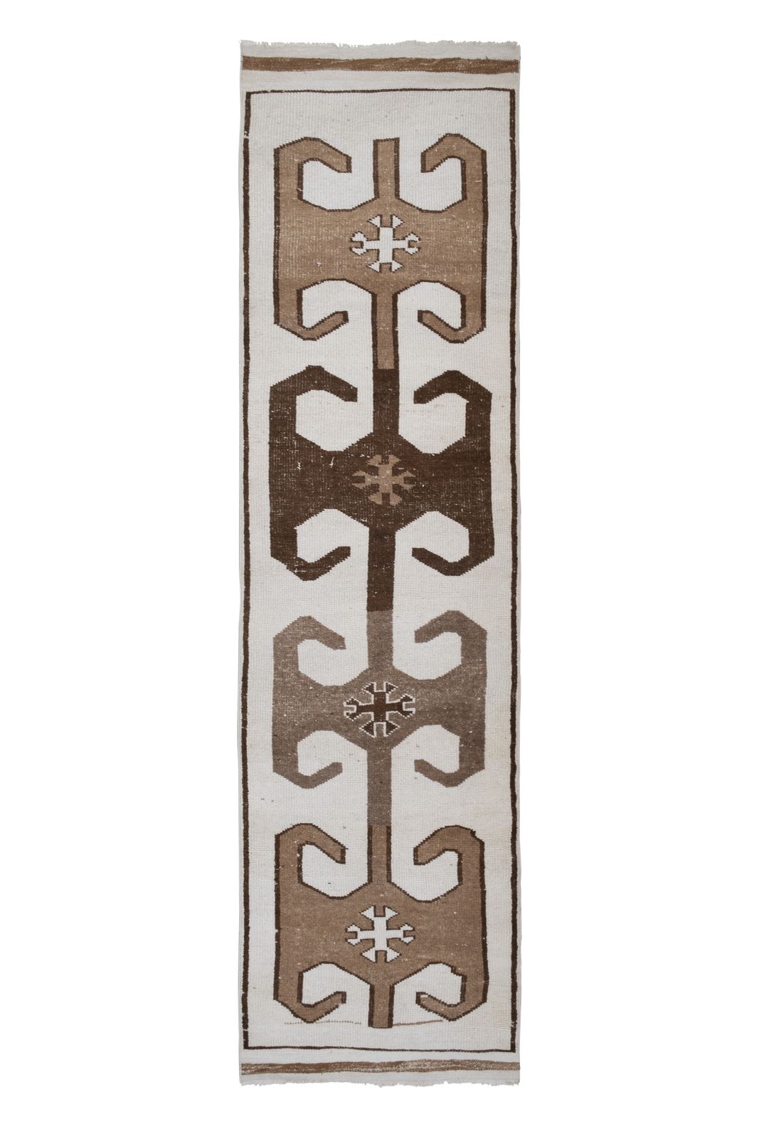 Handmade Vintage Moroccan Hallway Runner Rug 3.1 X 11.5 Ft