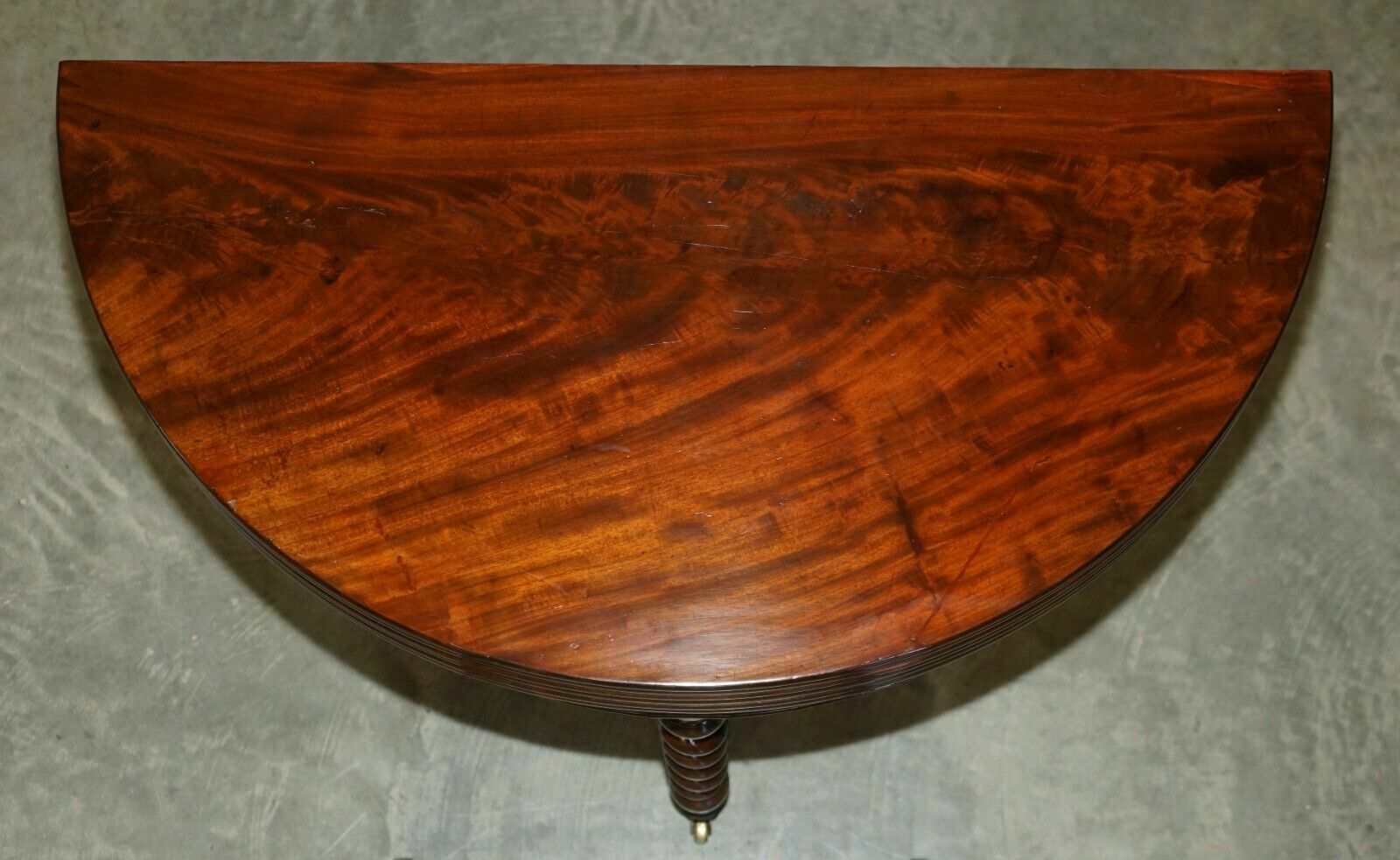 Circa 1800 Fully Restored French Directorie Demi Lune Extending Card Games Table photo vintage