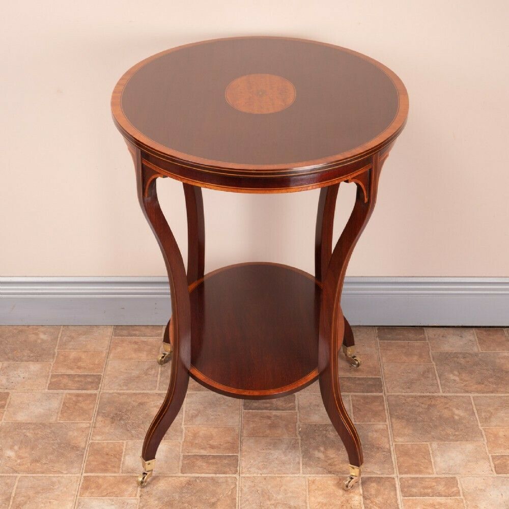 Good Quality Edwardian Inlaid Oval Mahogany Occasional Table photo 775.0