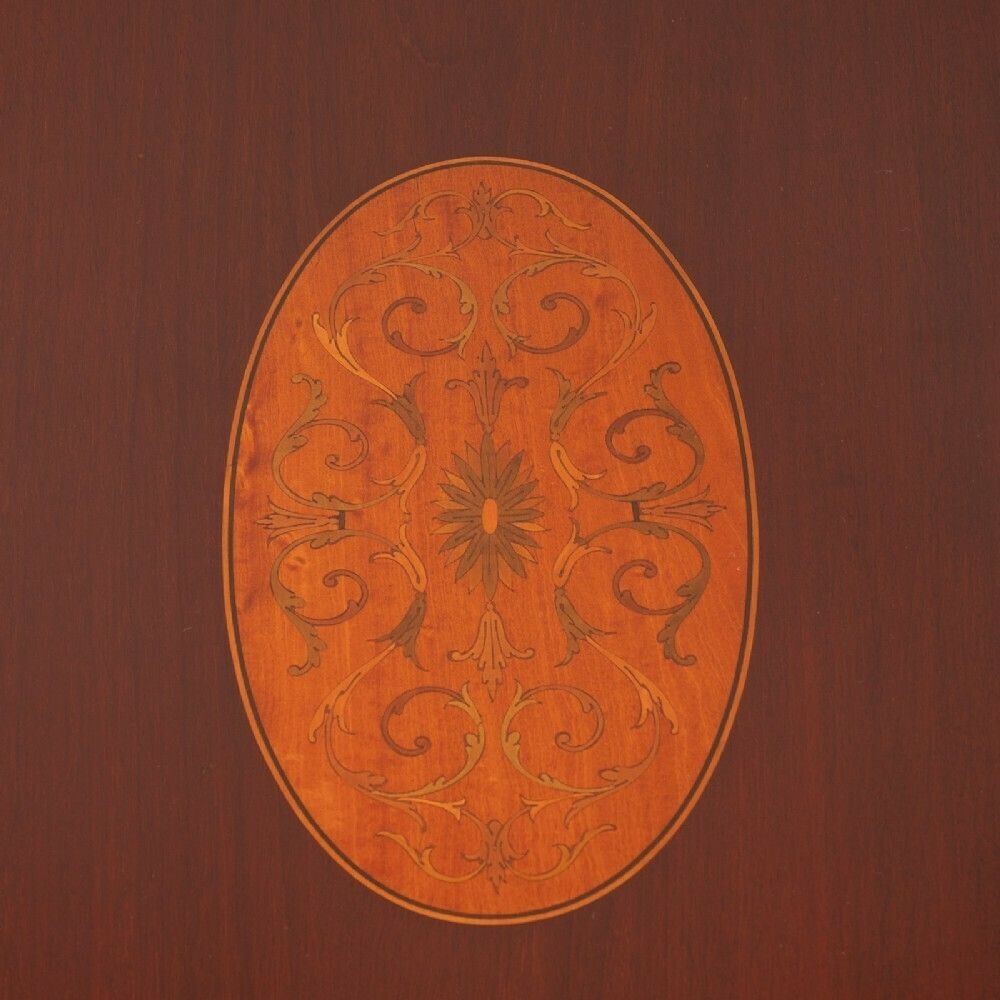 photo buy Good Quality Edwardian Inlaid Oval Mahogany Occasional Table
