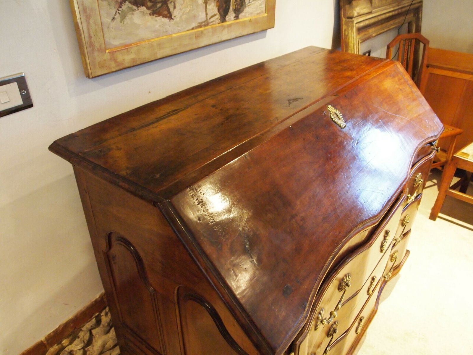 1850.0 Desk French Stunning Walnut Desk 18th Century C1740 photo