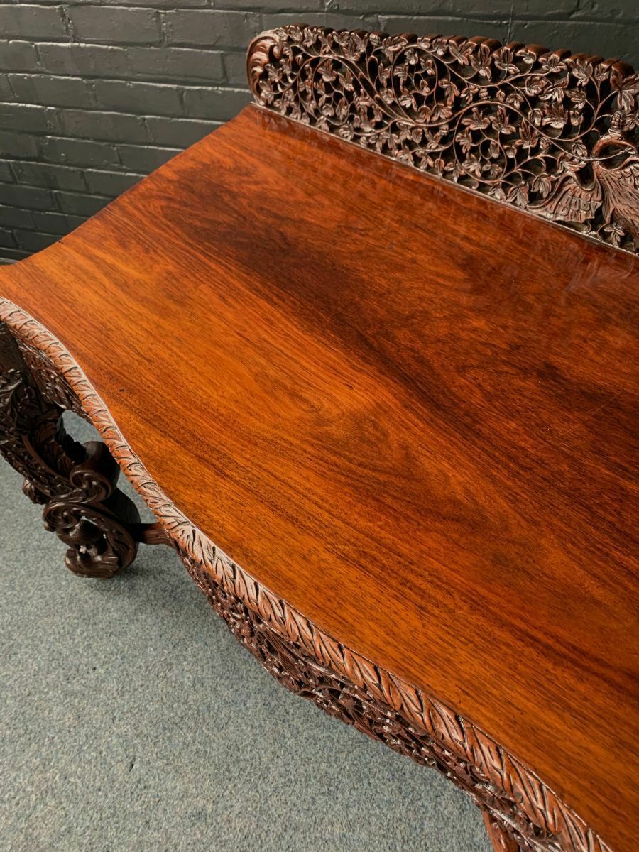Magnificent 19th Century Anglo Indian Rosewood Console Table photo vintage