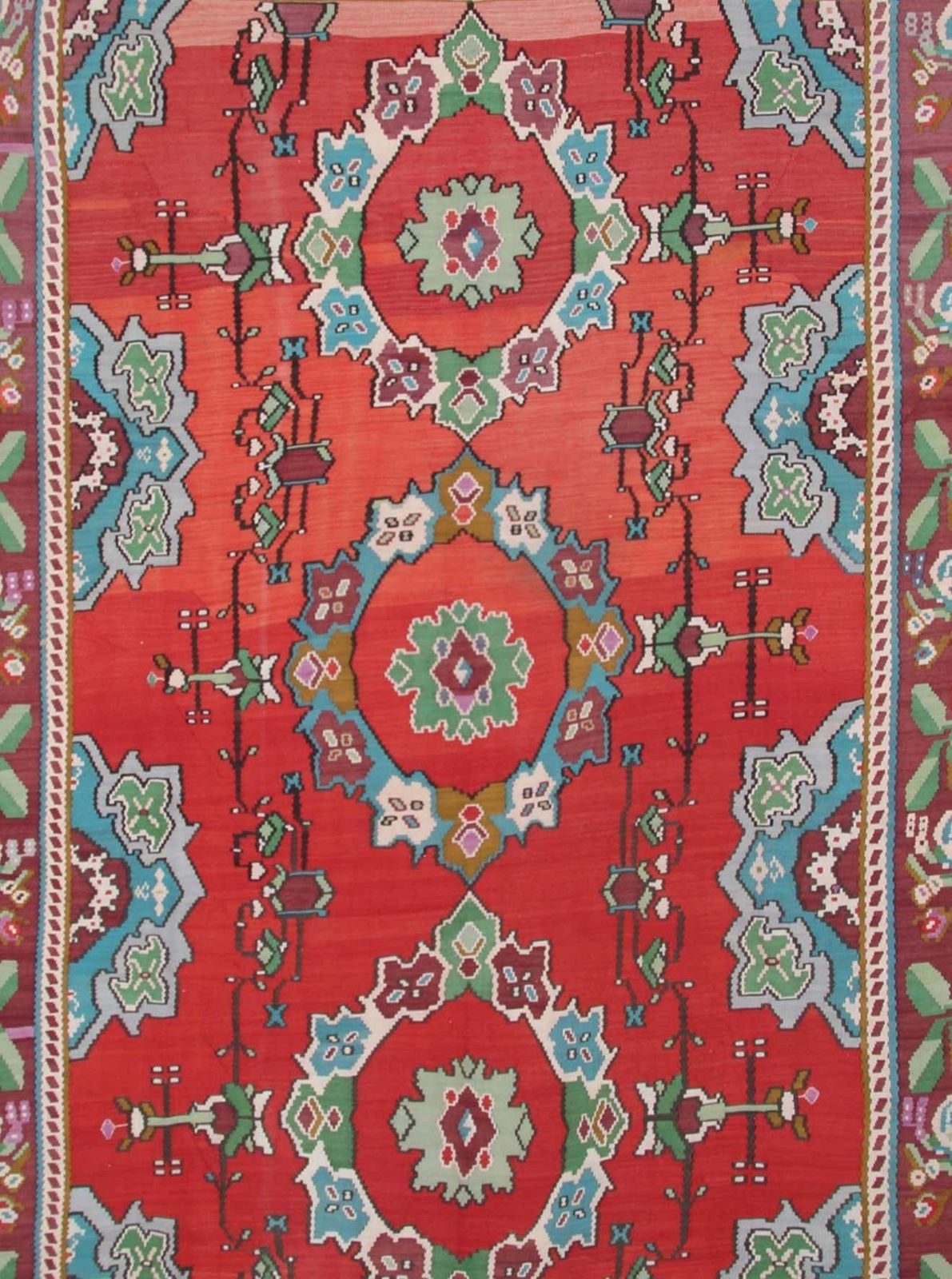 Handmade Oriental Red Kilim Carpet Traditional Area Rugs For Sale photo Textiles